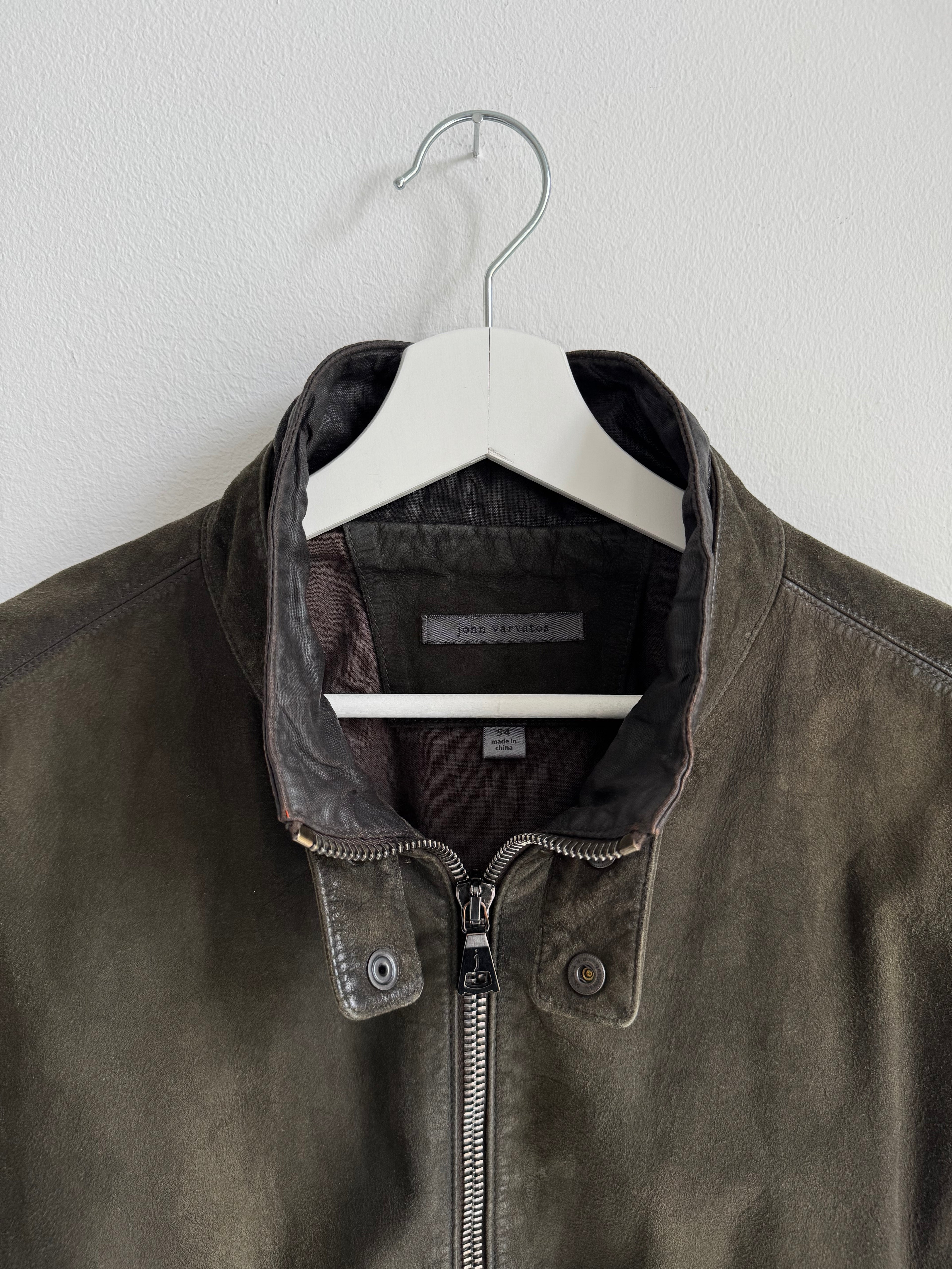 JOHN VARVATOS DOUBLE LAYERED SUEDE JACKET