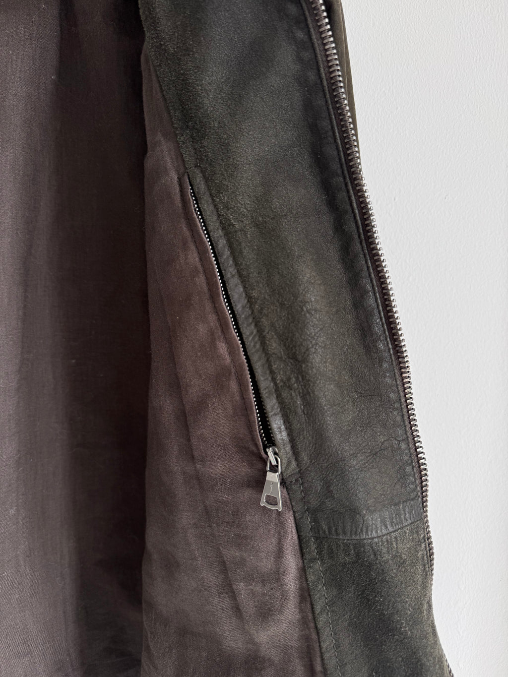 JOHN VARVATOS DOUBLE LAYERED SUEDE JACKET