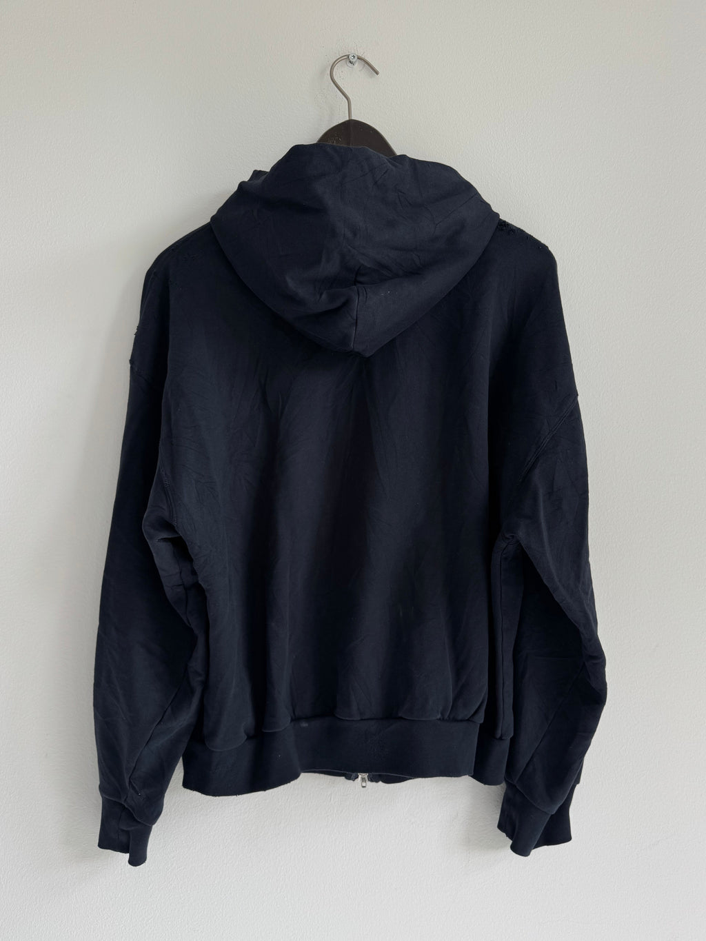 BALENCIAGA "SAINT GERMAIN DES PRÈS" DISTRESSED ZIP HOODIE FW22
