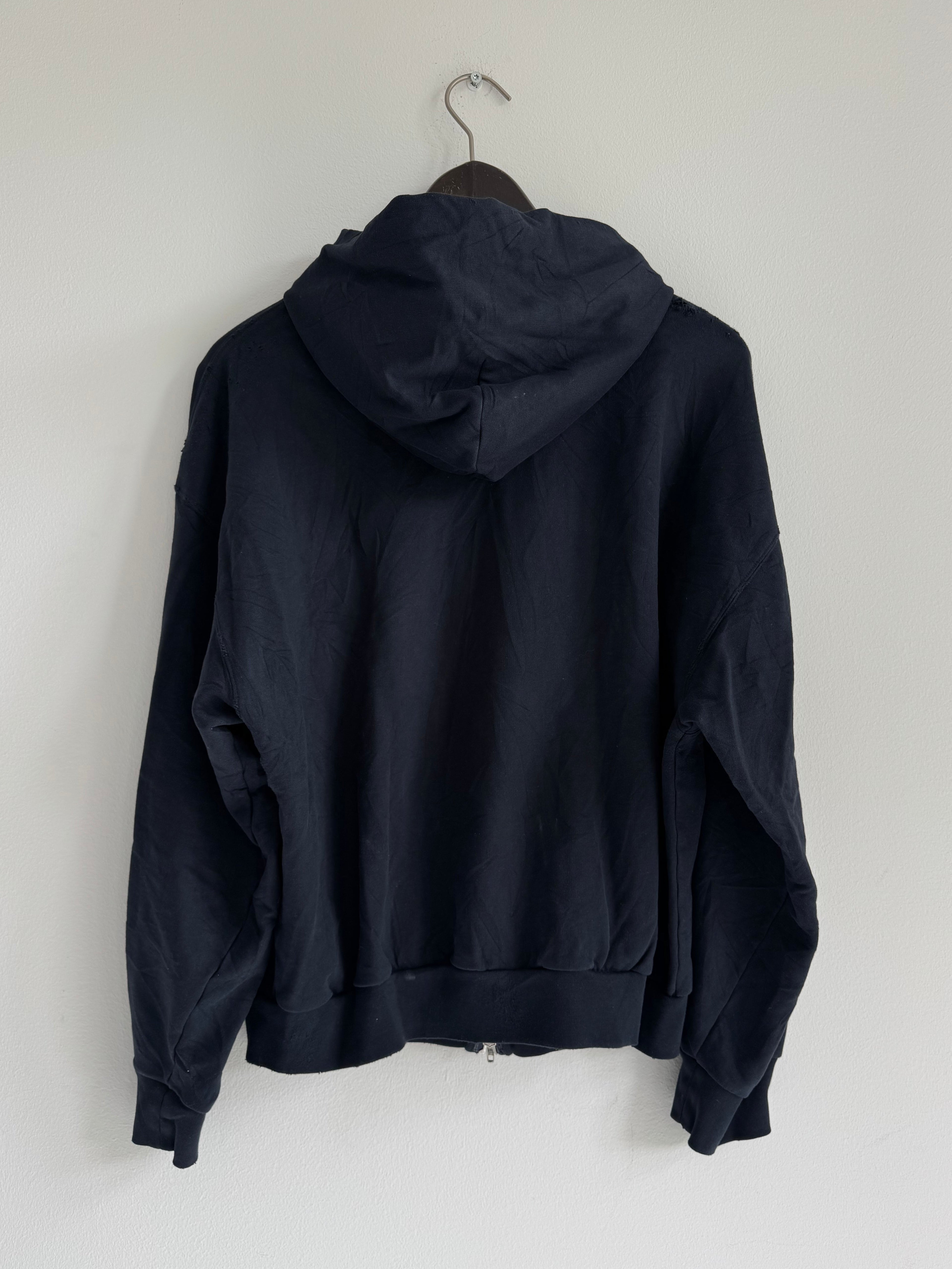 BALENCIAGA "SAINT GERMAIN DES PRÈS" DISTRESSED ZIP HOODIE FW22