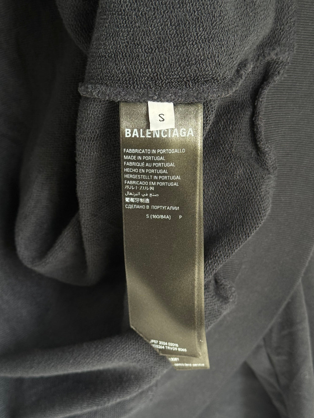BALENCIAGA "SAINT GERMAIN DES PRÈS" DISTRESSED ZIP HOODIE FW22