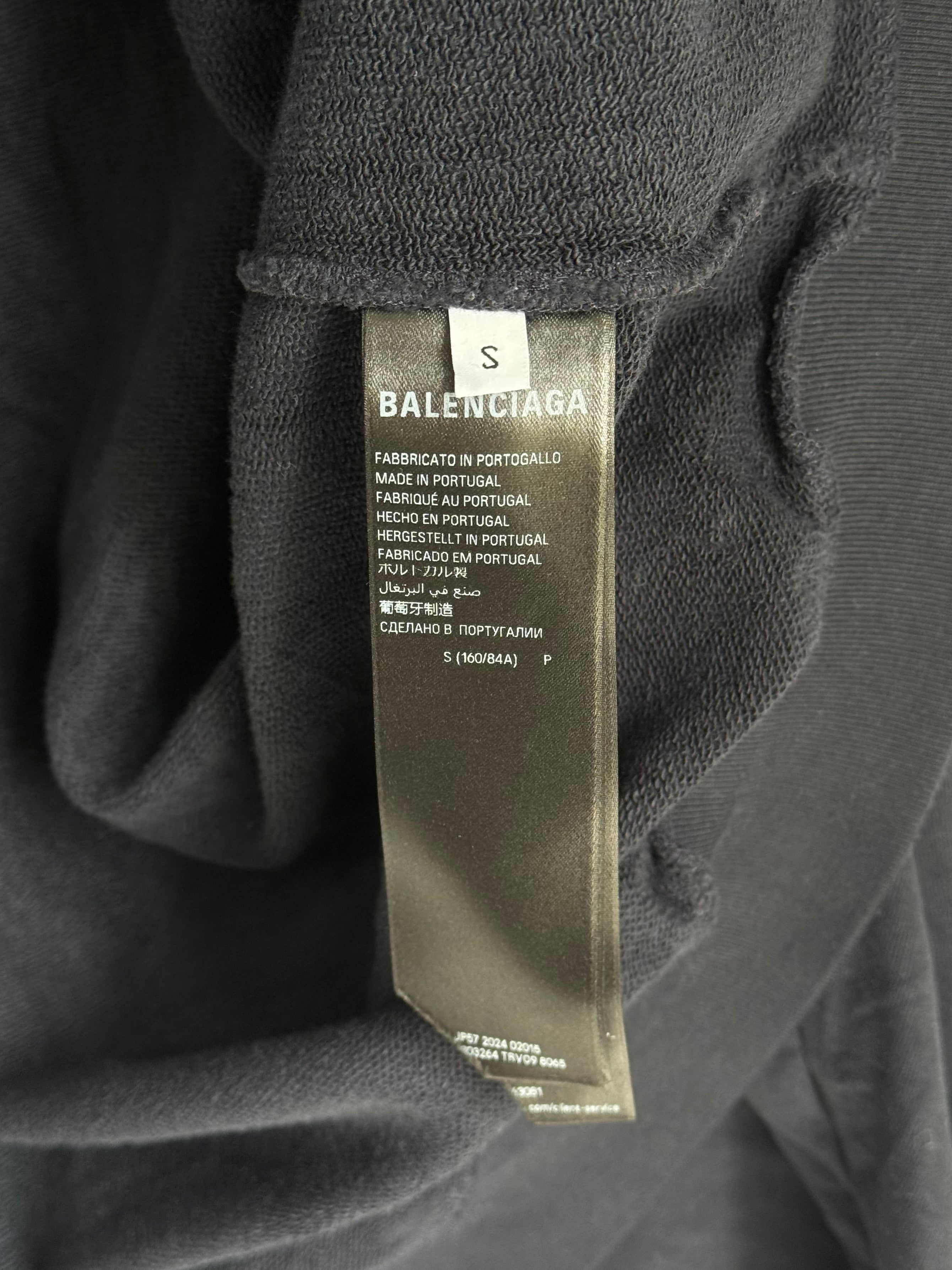 BALENCIAGA "SAINT GERMAIN DES PRÈS" DISTRESSED ZIP HOODIE FW22