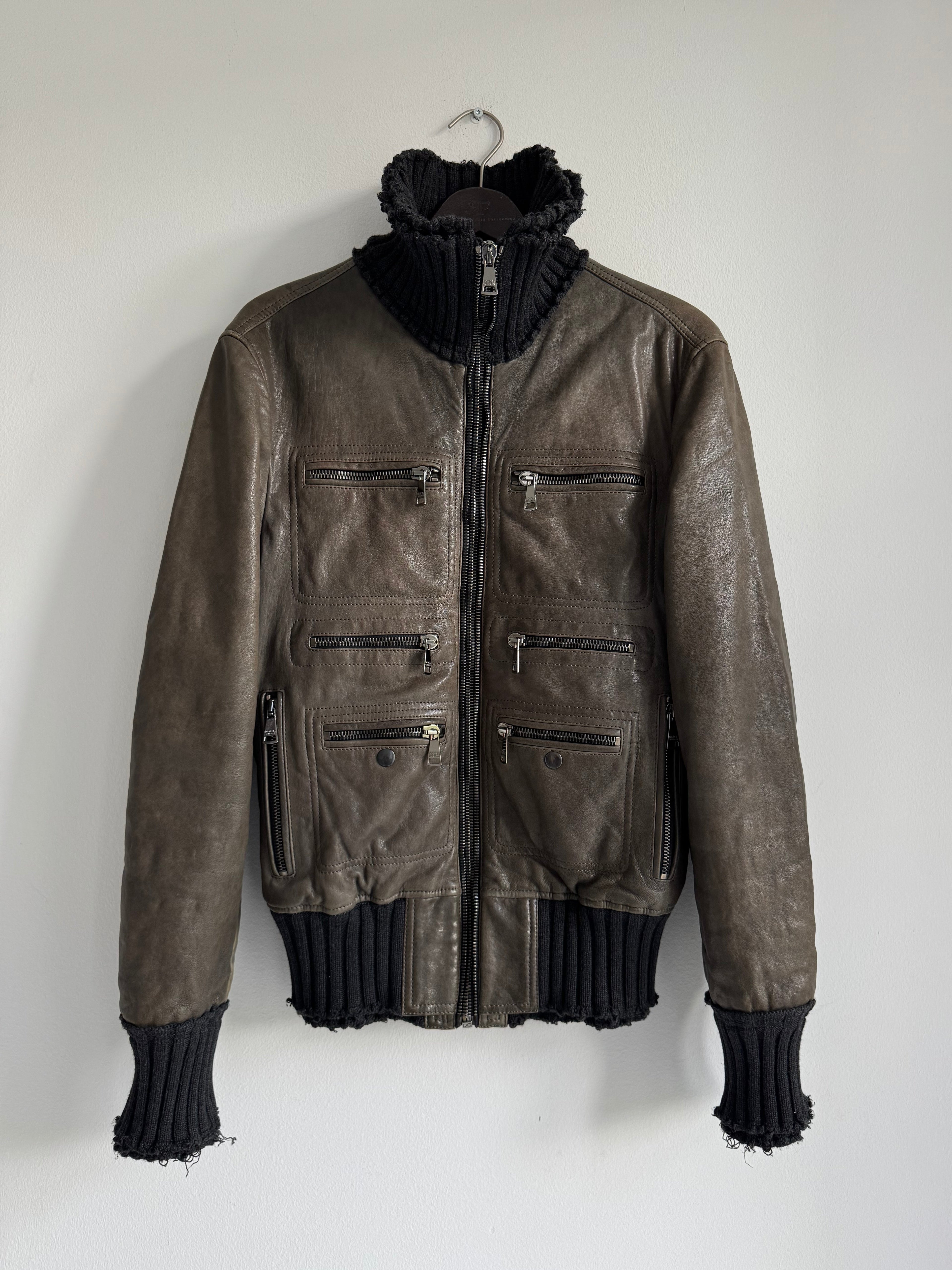 DOLCE & GABBANA "MULTI-POCKET" LEATHER BOMBER