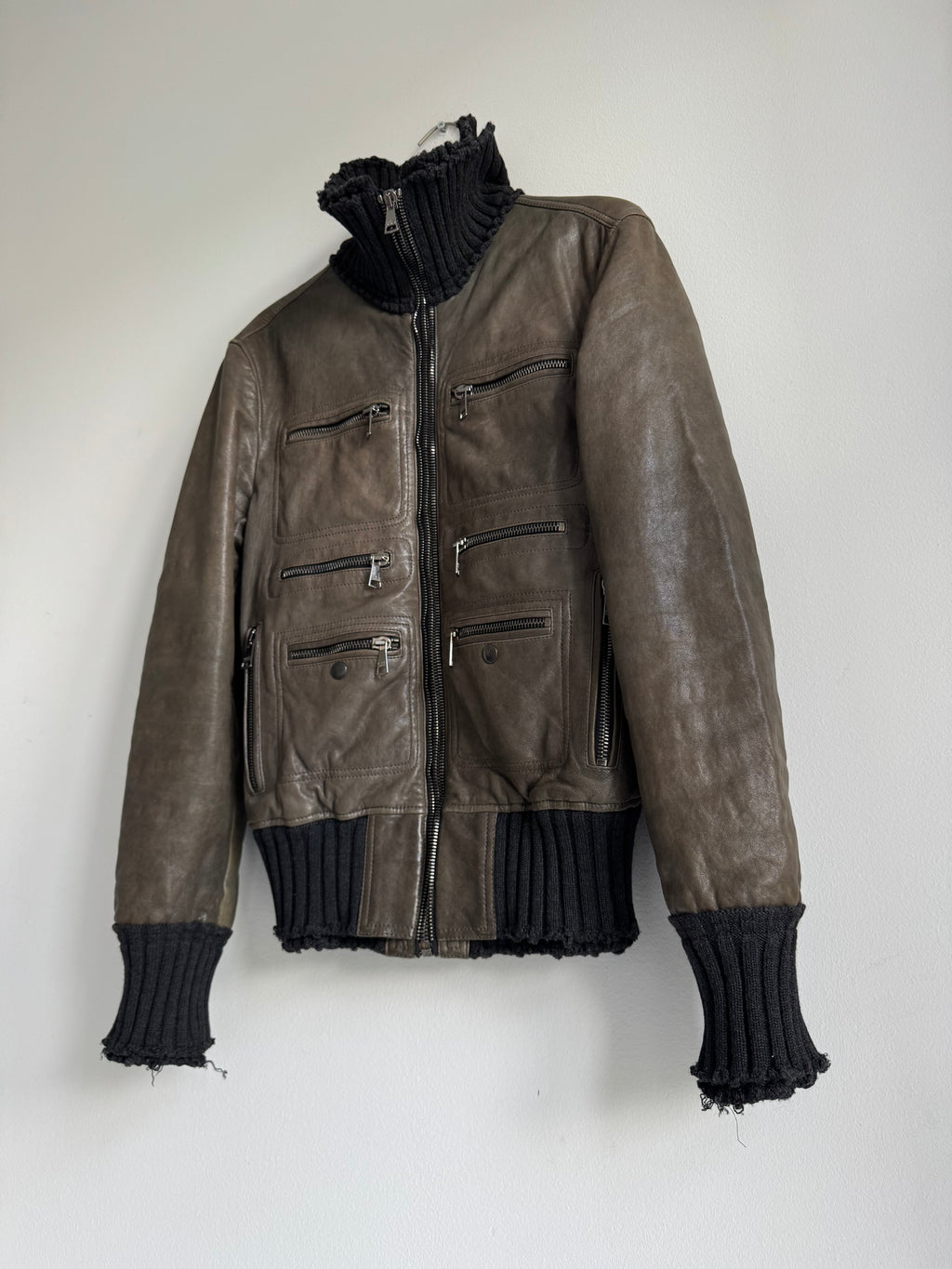 DOLCE & GABBANA "MULTI-POCKET" LEATHER BOMBER