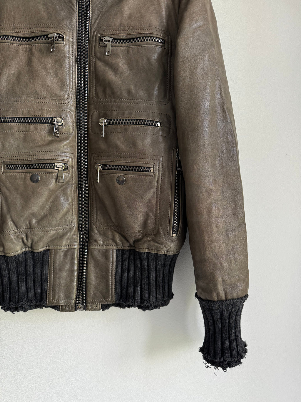 DOLCE & GABBANA "MULTI-POCKET" LEATHER BOMBER