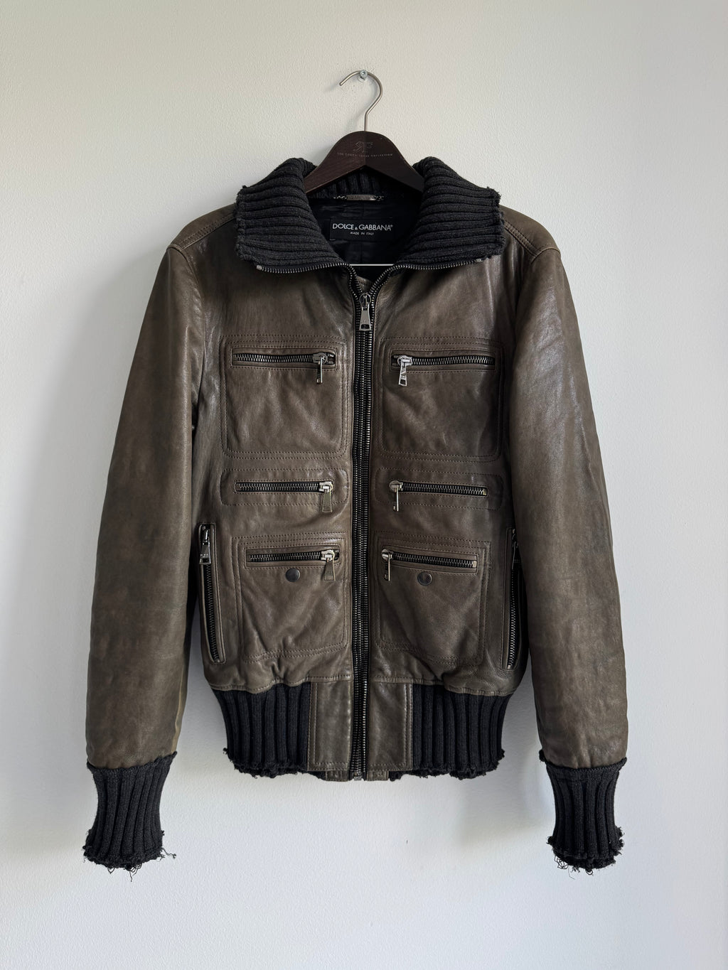 DOLCE & GABBANA "MULTI-POCKET" LEATHER BOMBER