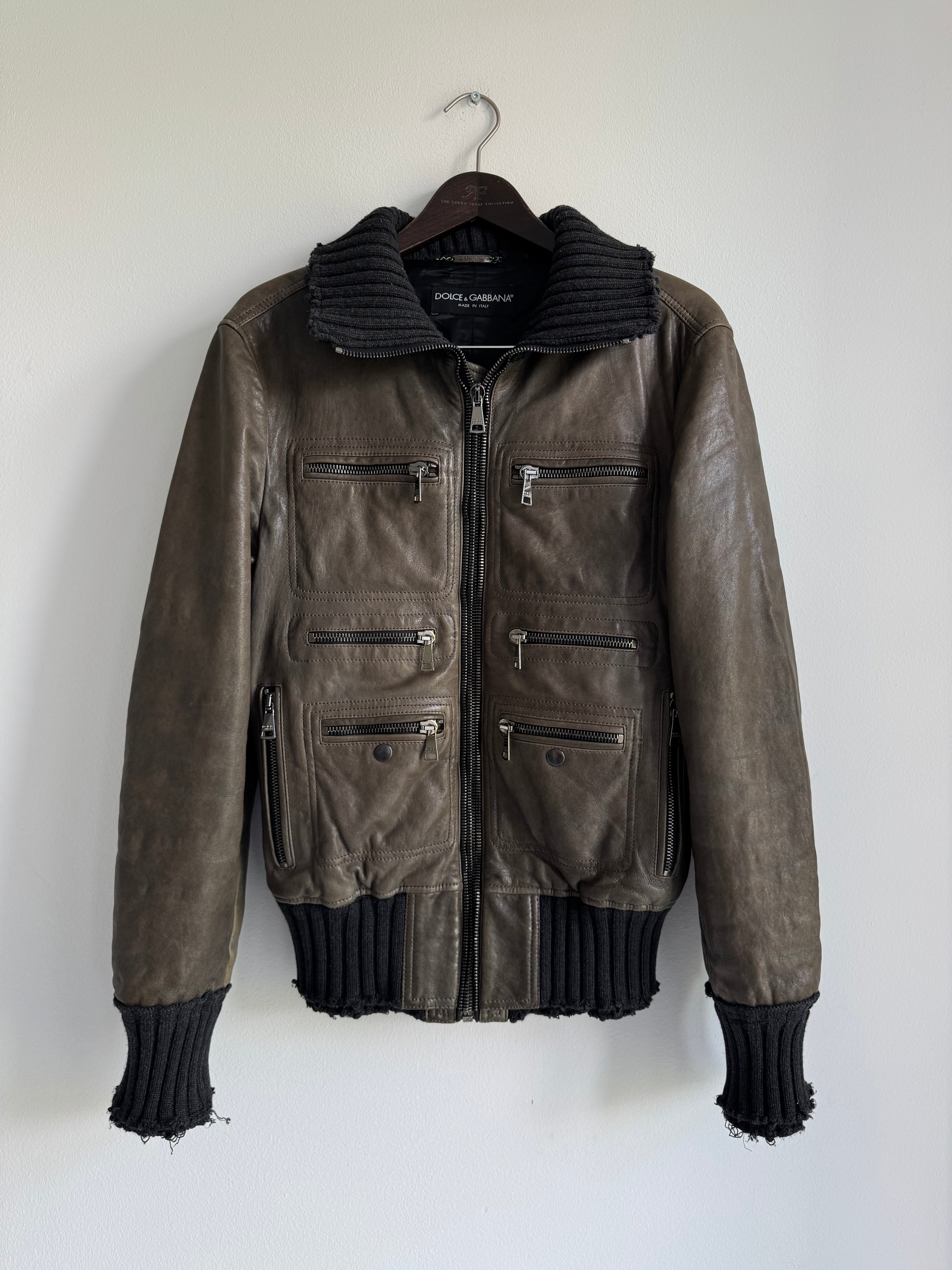 DOLCE & GABBANA "MULTI-POCKET" LEATHER BOMBER