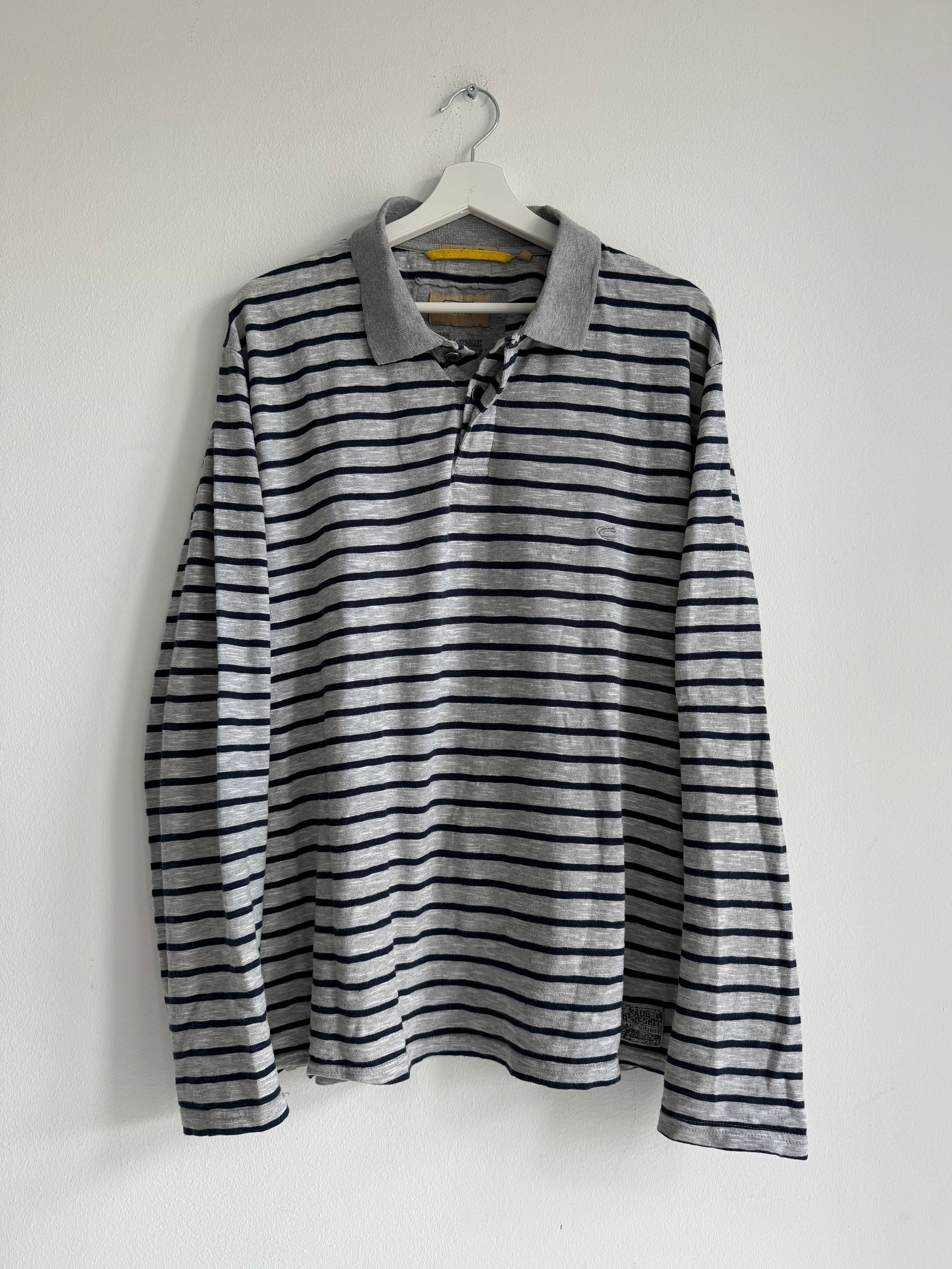 VINTAGE CAMEL STRIPED POLO LONGSLEEVE