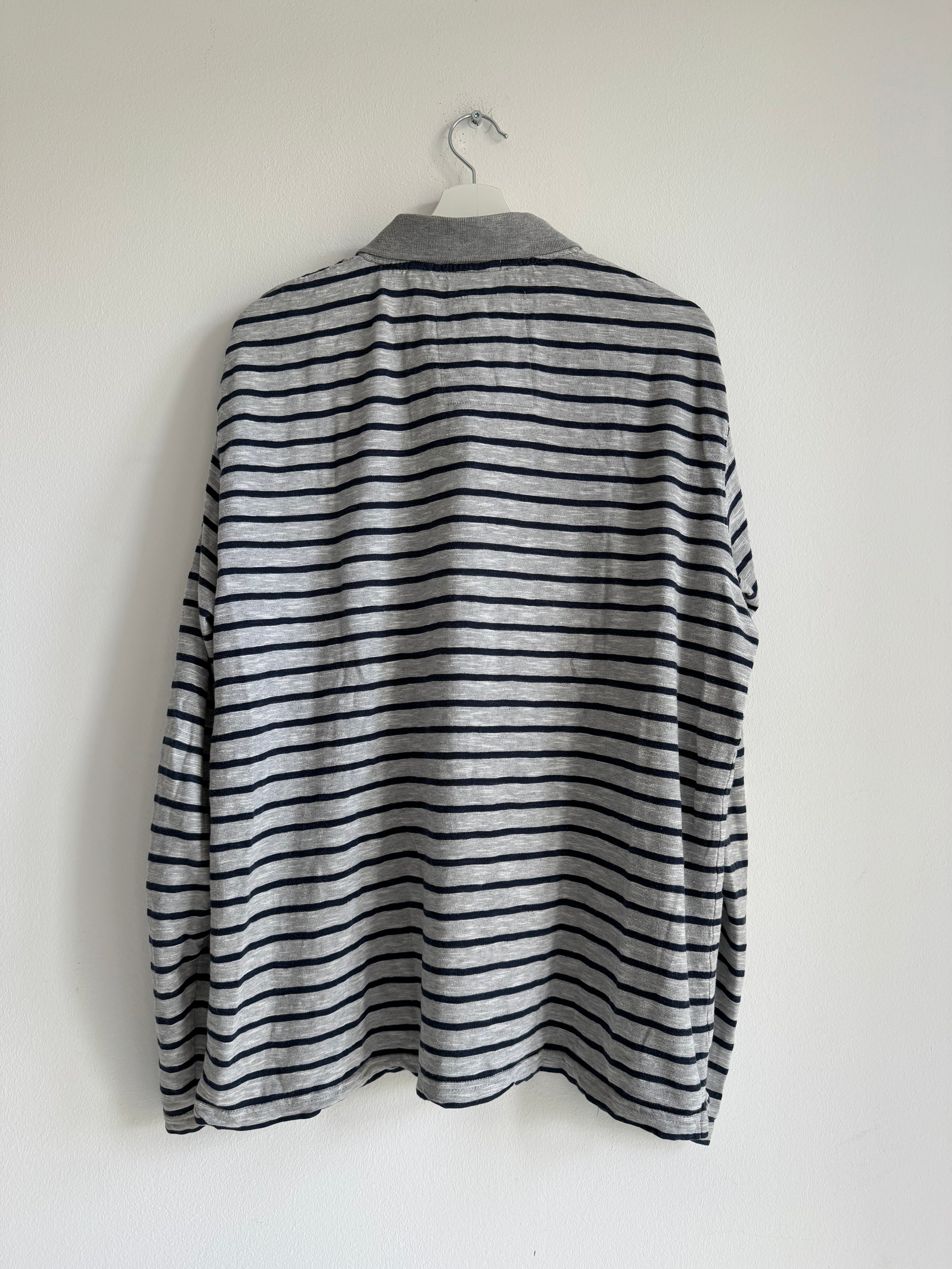 VINTAGE CAMEL STRIPED POLO LONGSLEEVE
