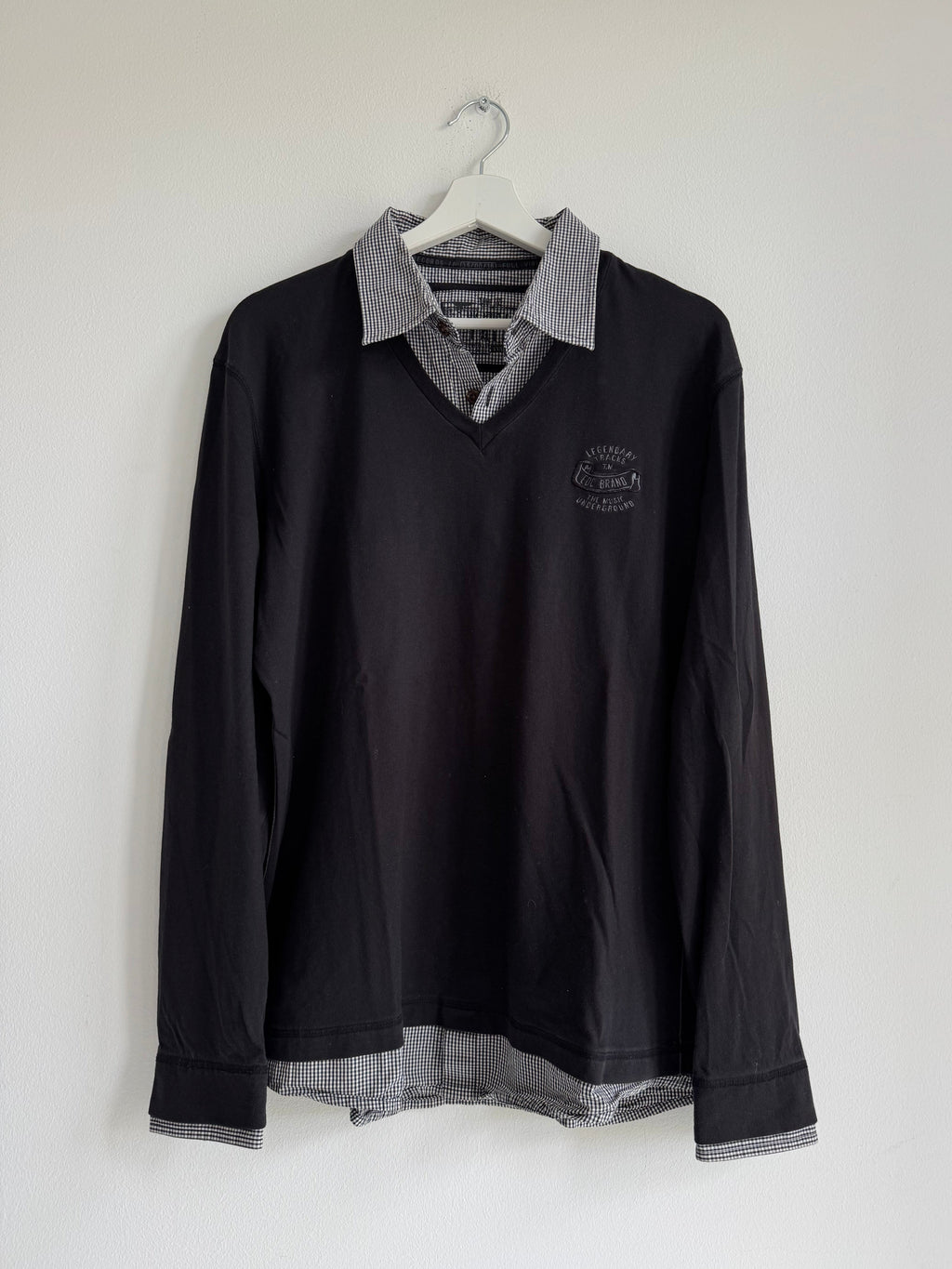VINTAGE DOUBLE LAYERED POLO LONGSLEEVE