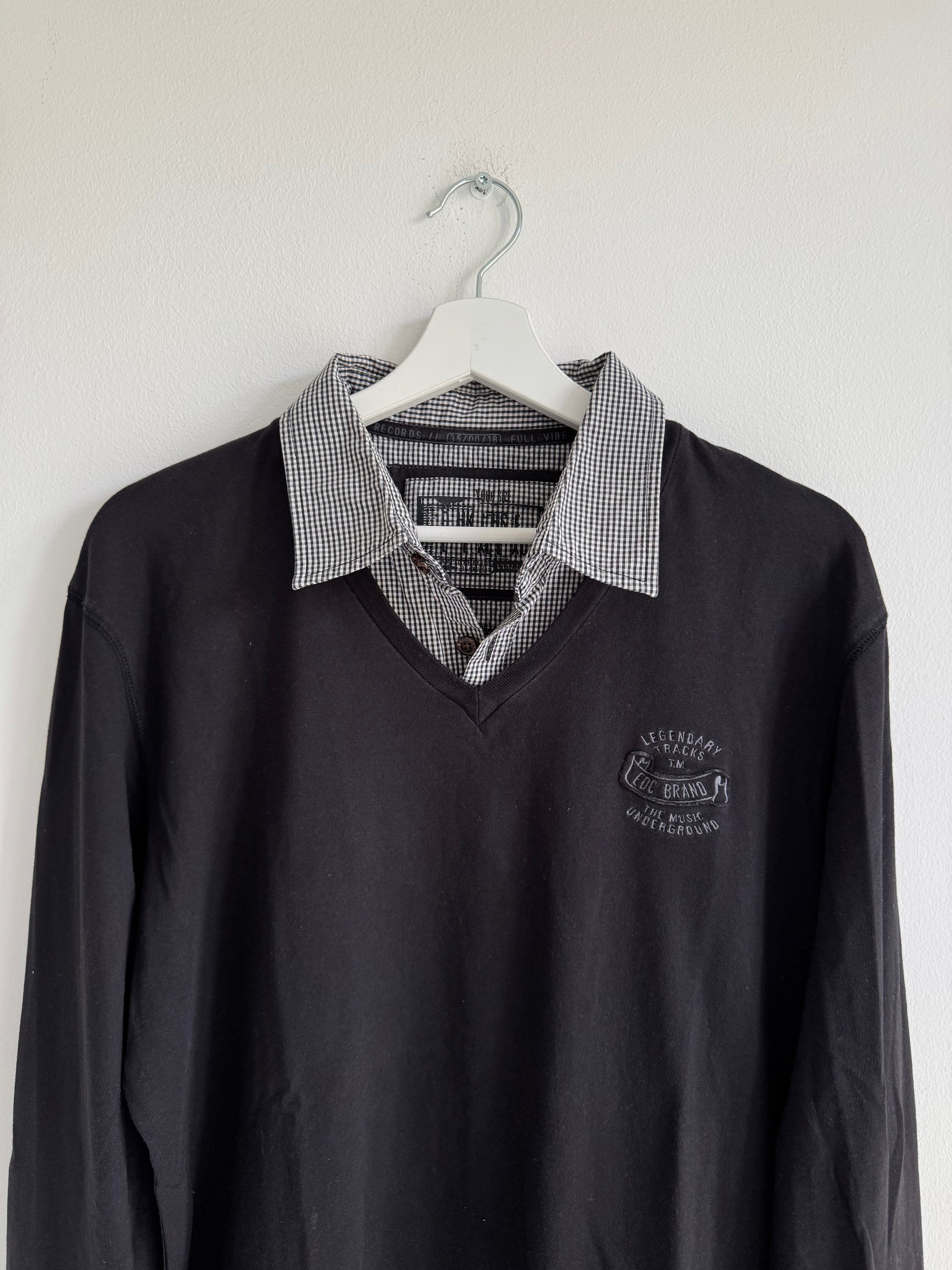VINTAGE DOUBLE LAYERED POLO LONGSLEEVE