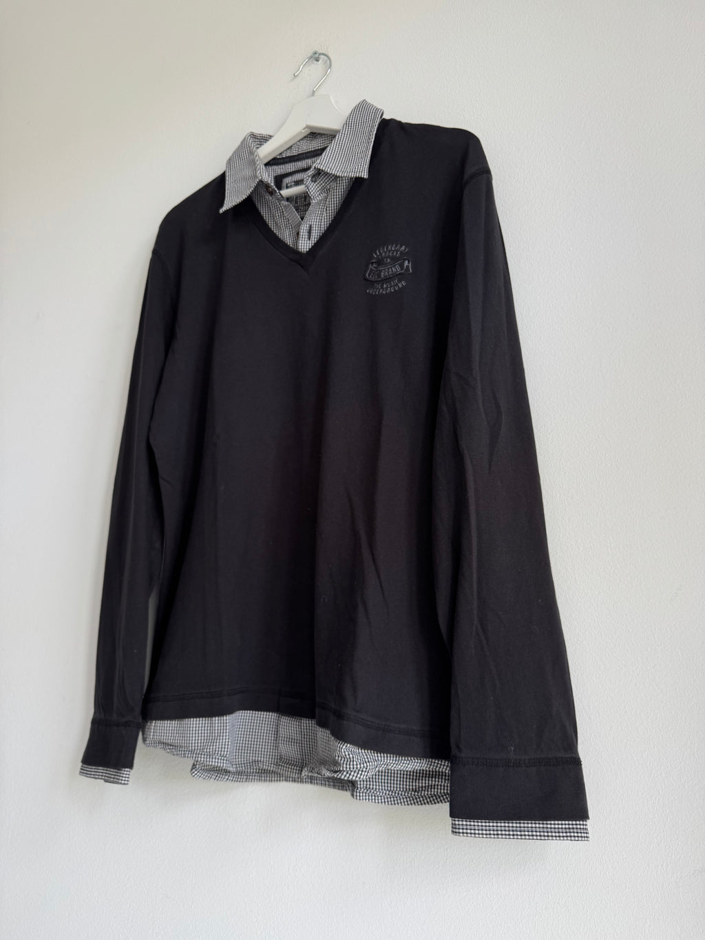 VINTAGE DOUBLE LAYERED POLO LONGSLEEVE