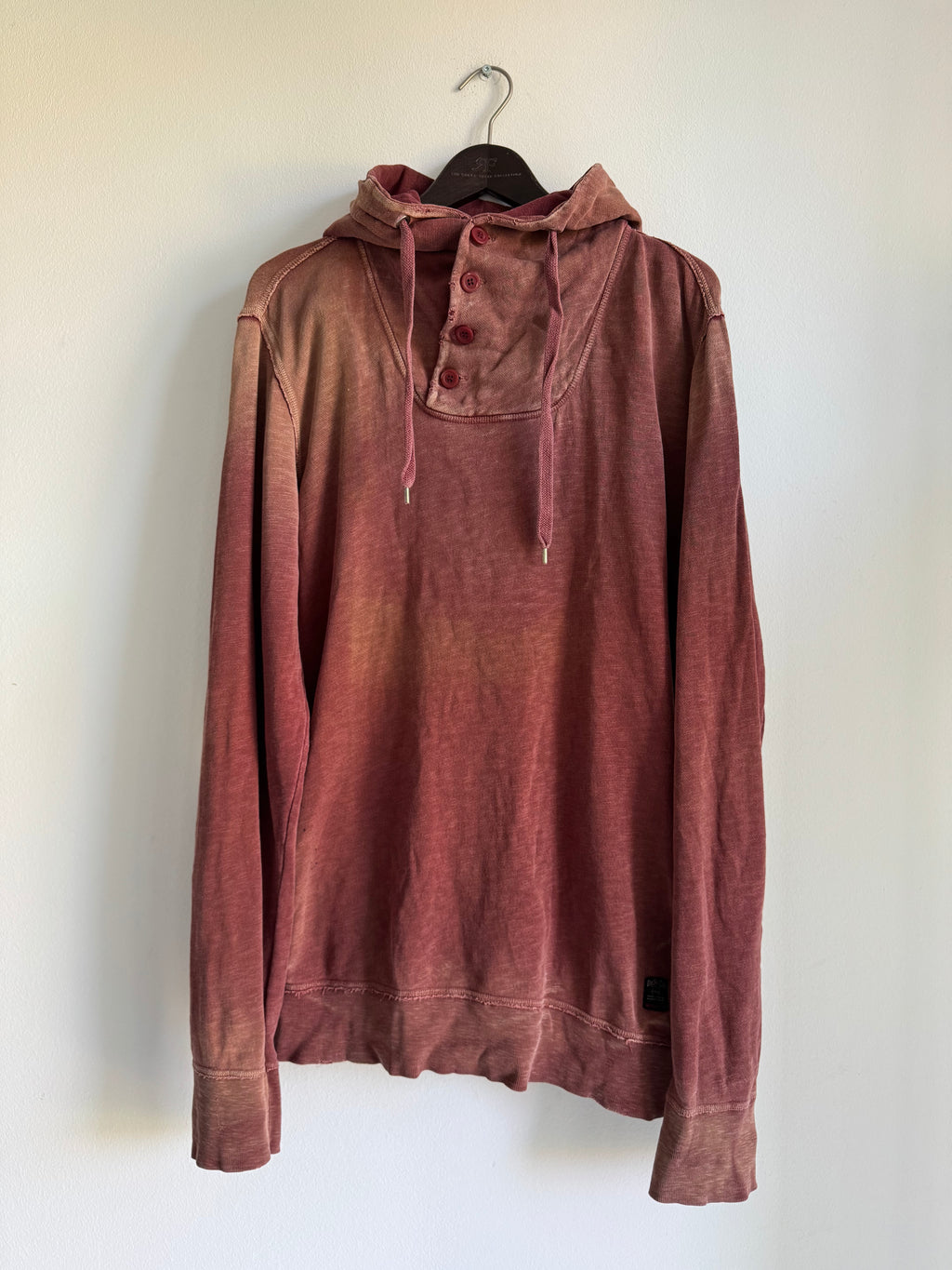 VINTAGE BUTTON COLLAR HOODIE