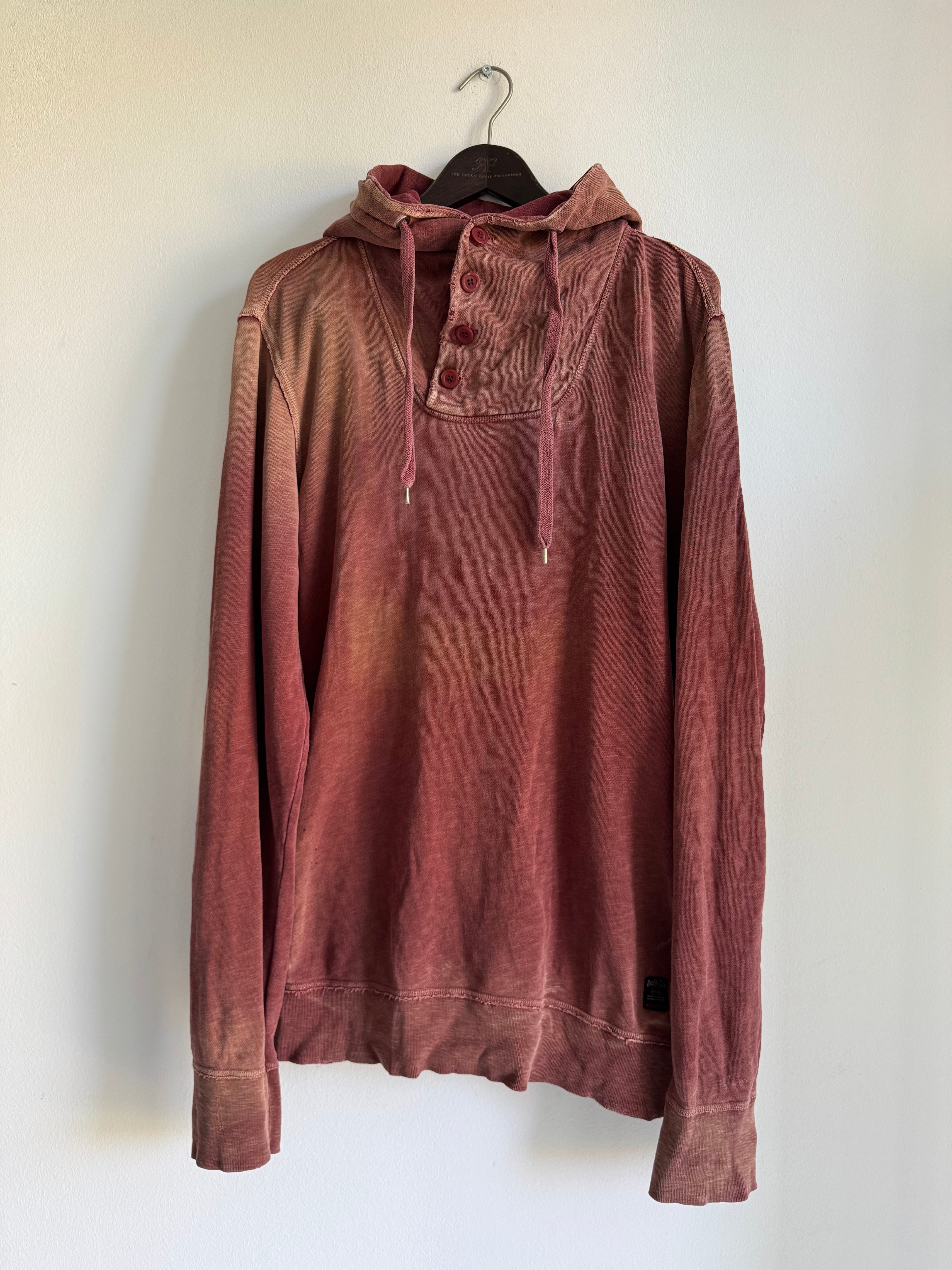 VINTAGE BUTTON COLLAR HOODIE