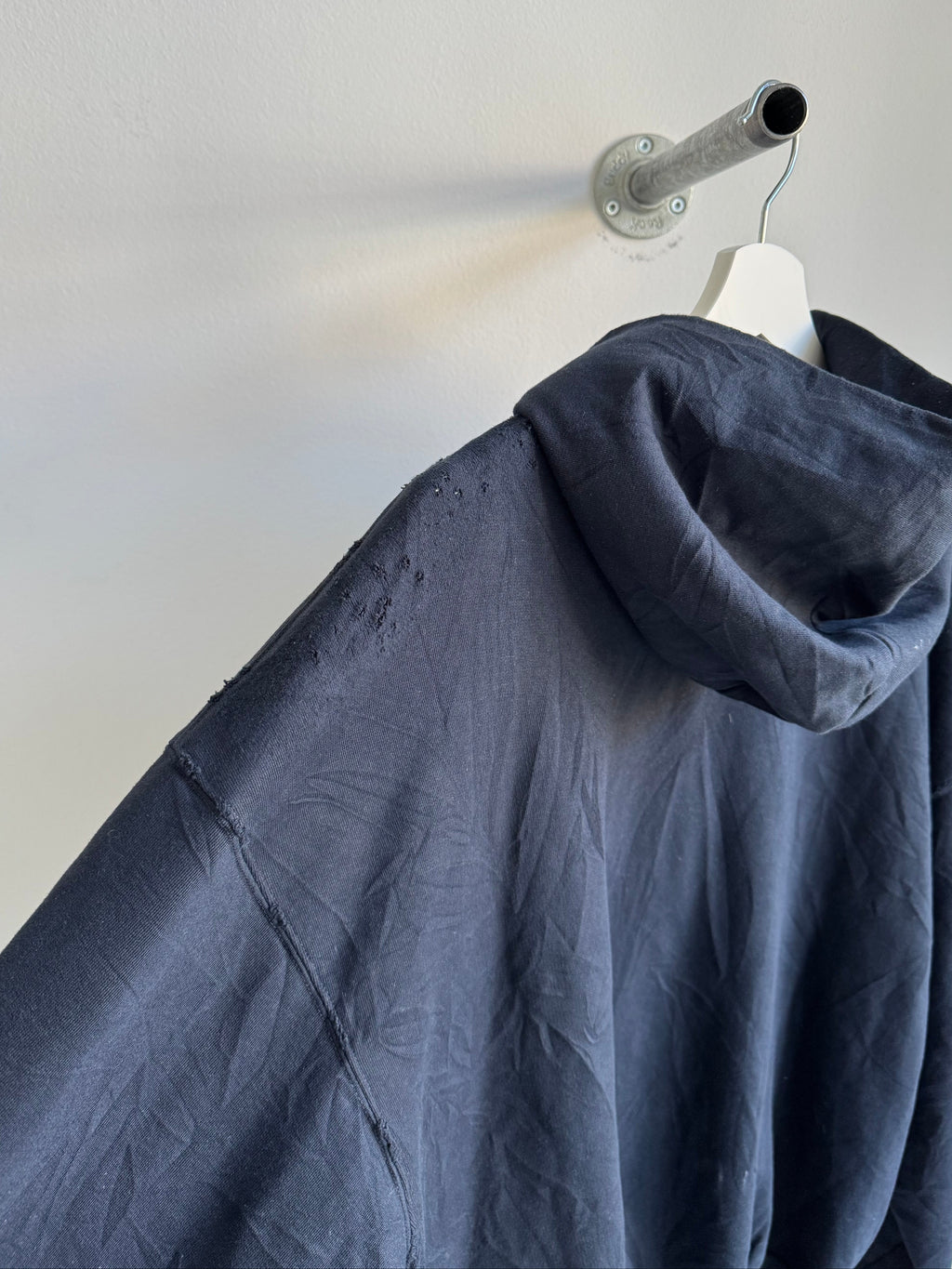 BALENCIAGA "SAINT GERMAIN DES PRÈS" DISTRESSED ZIP HOODIE FW22