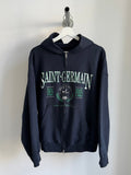 BALENCIAGA "SAINT GERMAIN DES PRÈS" DISTRESSED ZIP HOODIE FW22