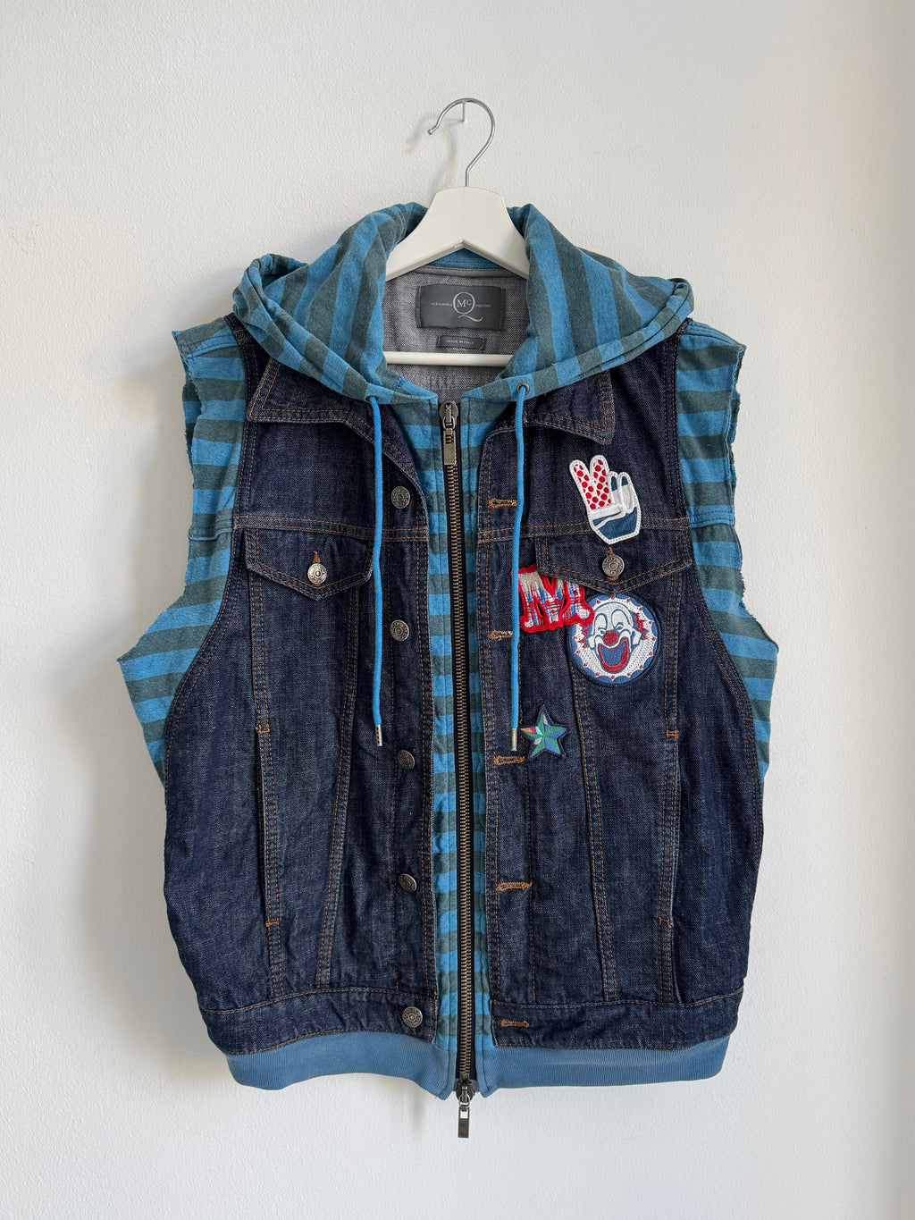 ALEXANDER MCQUEEN SLEEVELESS ZIP HOODIE