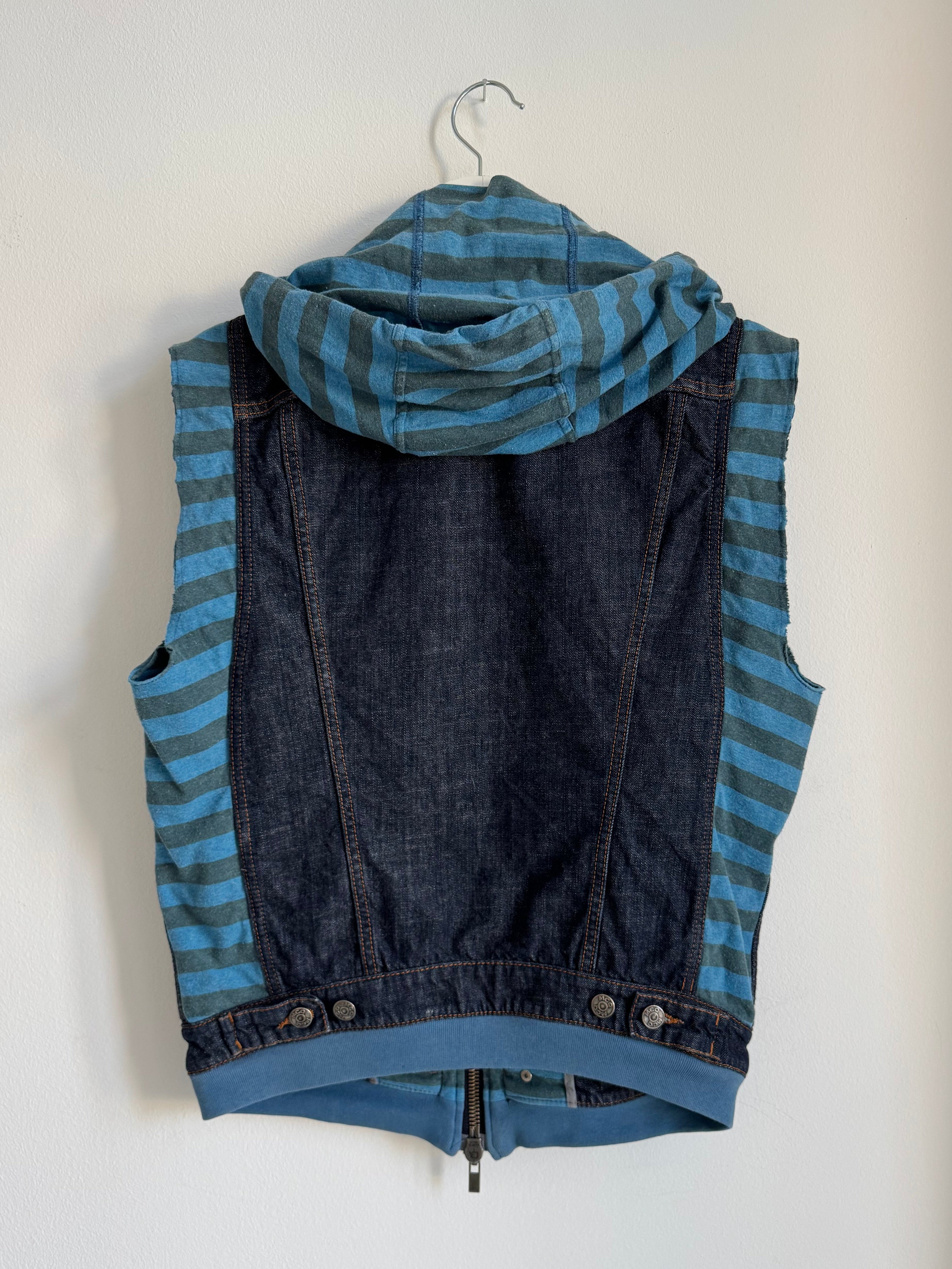 ALEXANDER MCQUEEN SLEEVELESS ZIP HOODIE