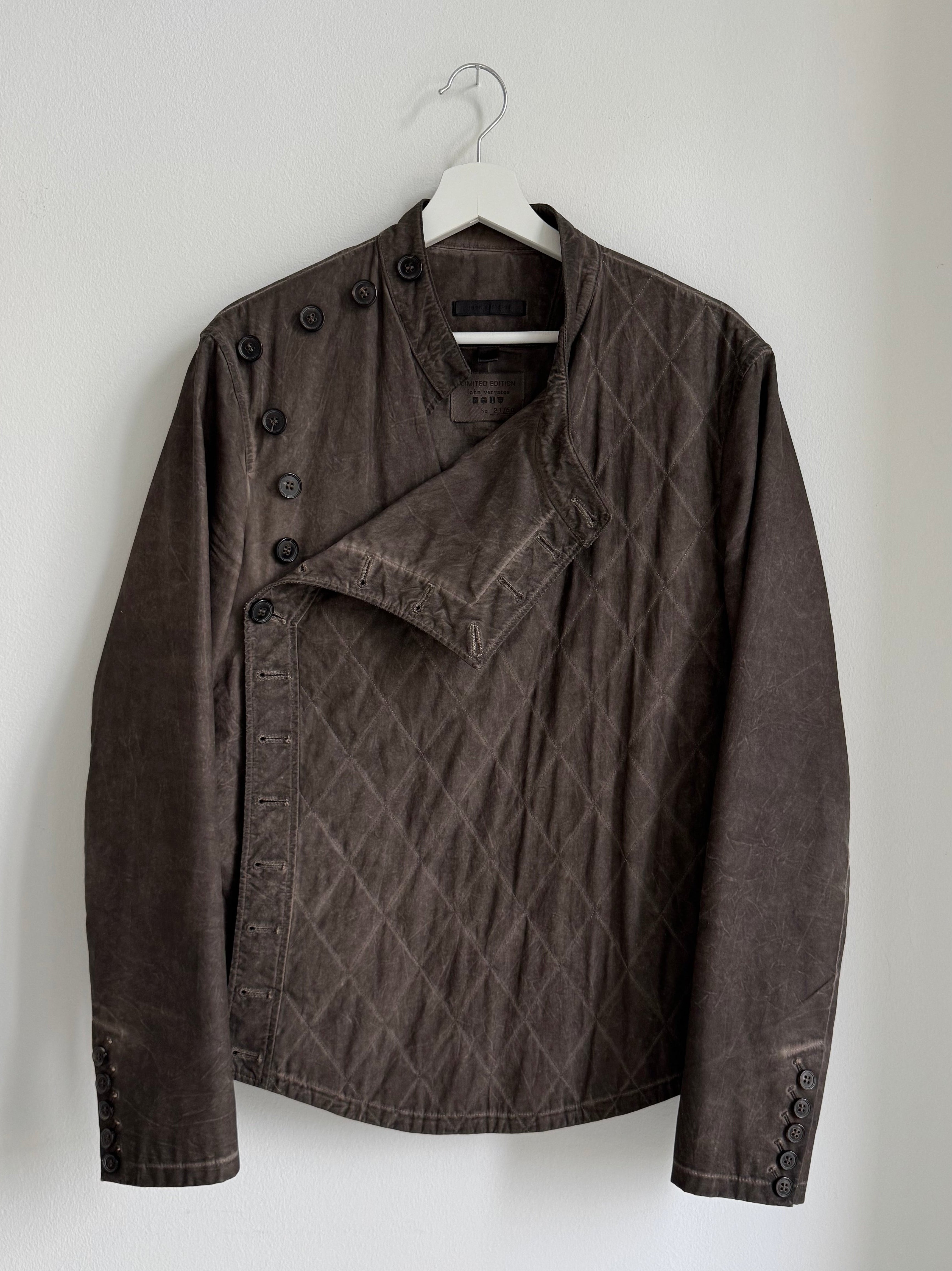 JOHN VARVATOS ASYMETRICAL BUTTON UP JACKET
