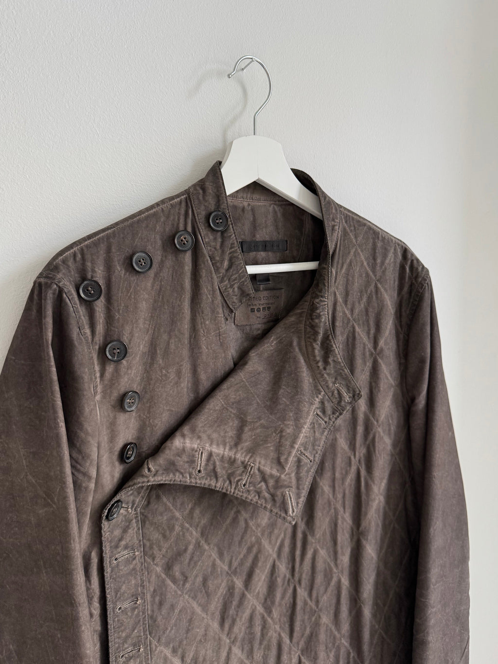 John Varvatos Asymmetrical Button Up Jacket