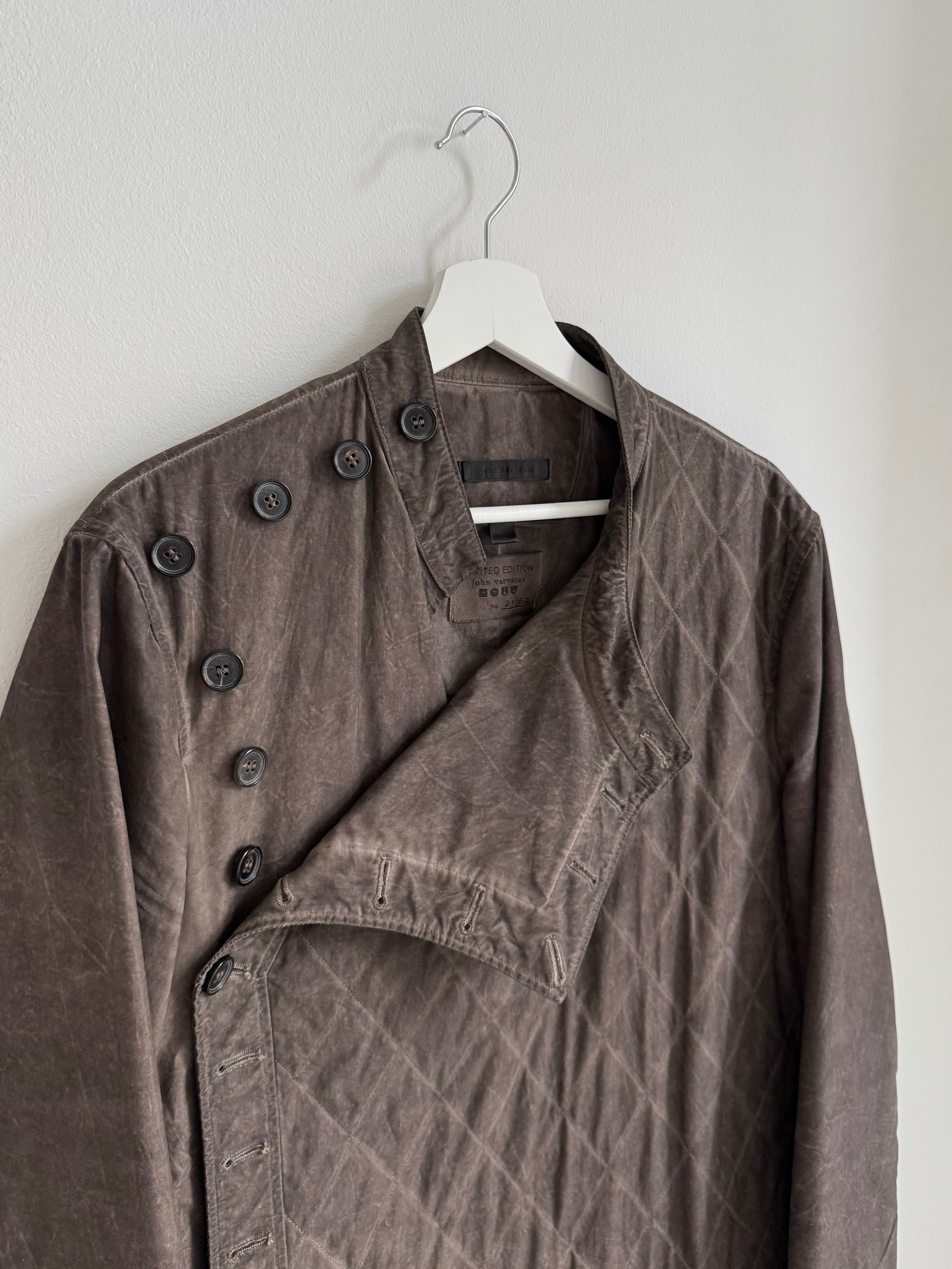 John Varvatos Asymmetrical Button Up Jacket