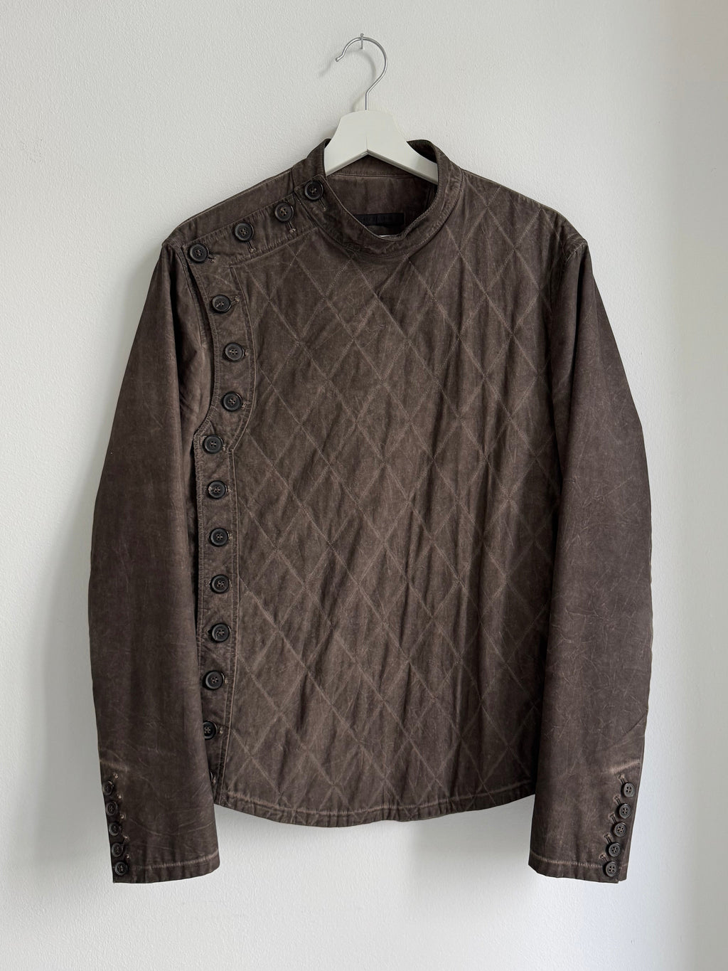 John Varvatos Asymmetrical Button Up Jacket