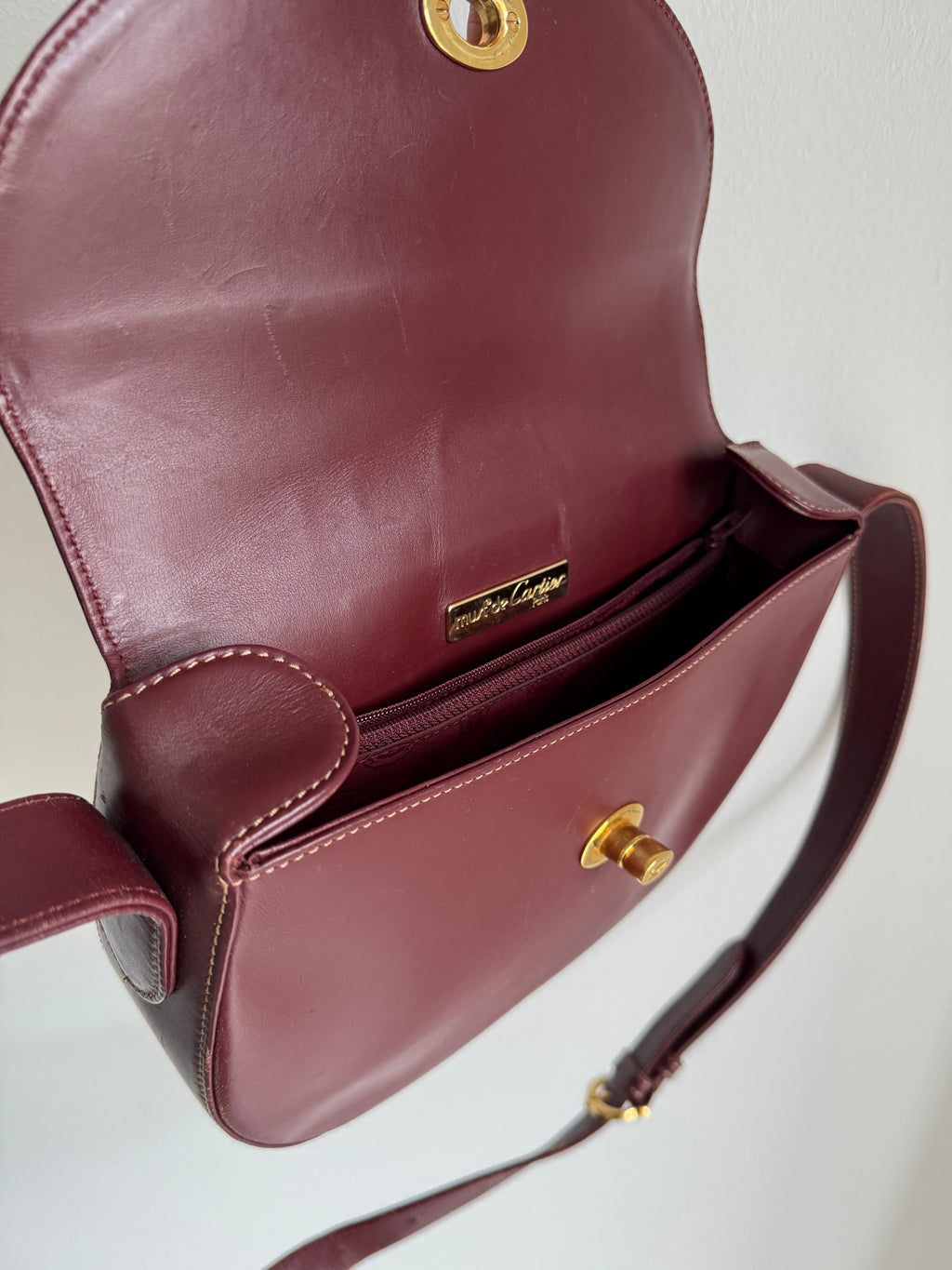 CARTIER VINTAGE SADDLE CROSSBODY BAG