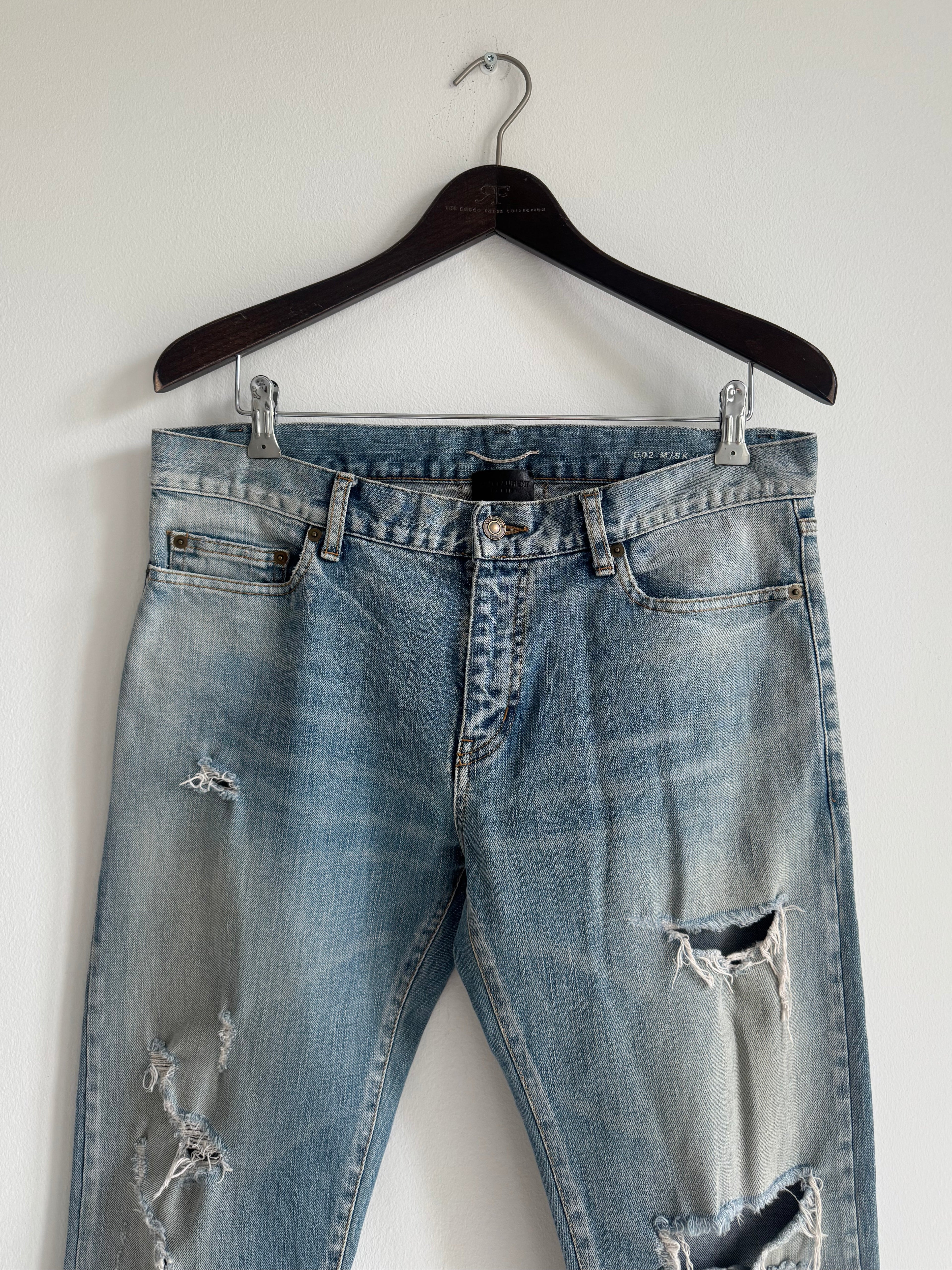 SAINT LAURENT PARIS CRASH DENIM SS15