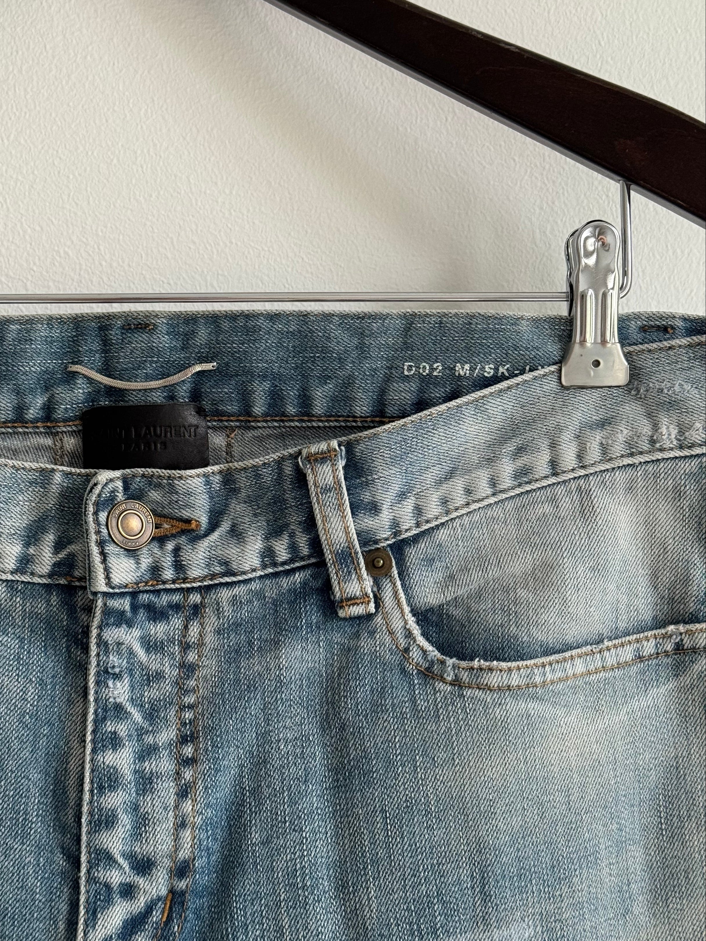SAINT LAURENT PARIS CRASH DENIM SS15