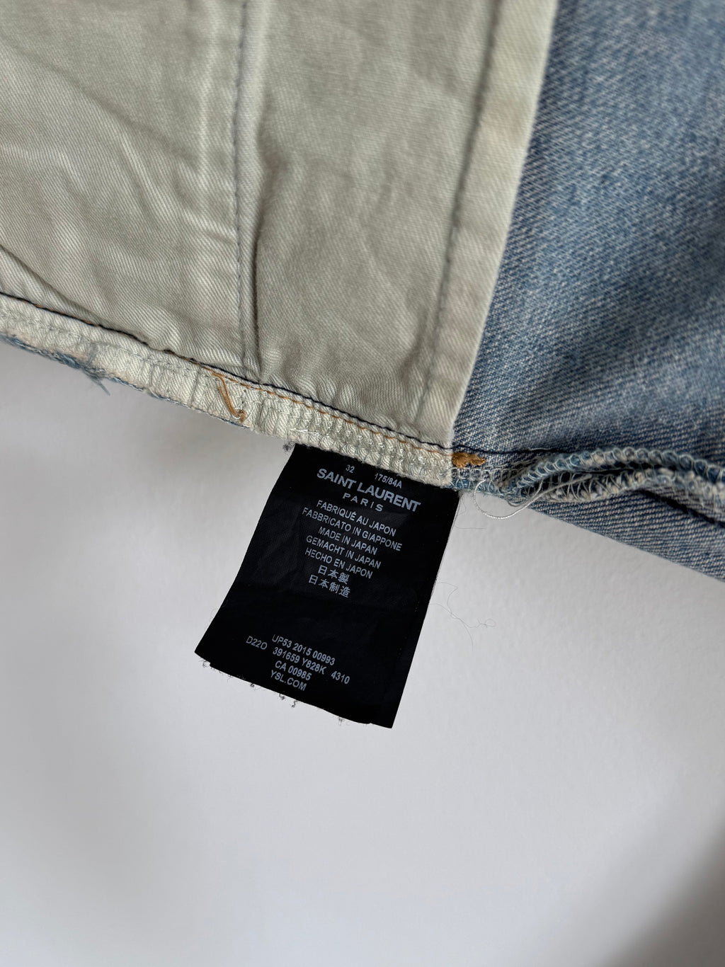 SAINT LAURENT PARIS CRASH DENIM SS15