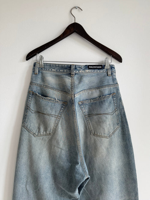BALENCIAGA WIDE LEG BAGGY JEANS SS22