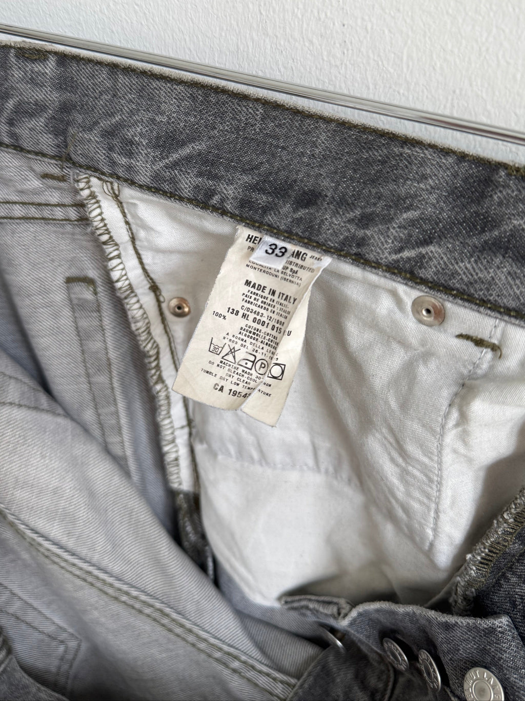 HELMUT LANG STRAIGHT LEG JEANS