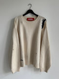 032C DISTRESSED KNIT SWEATER