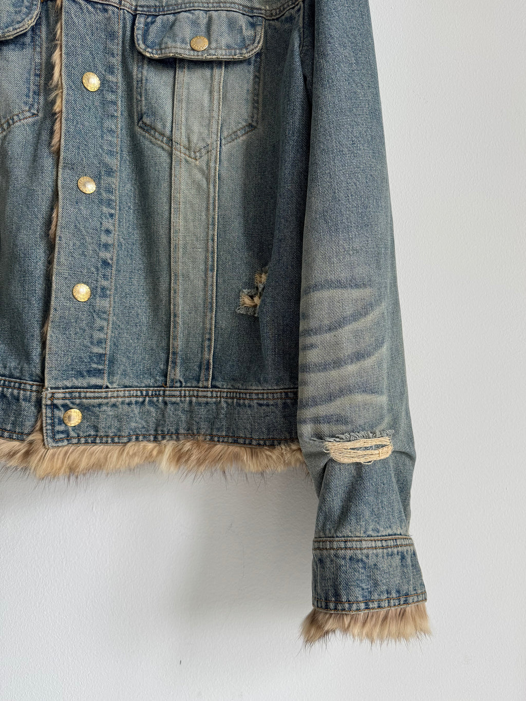 DOLCE GABBANA FUR JEANS JACKET