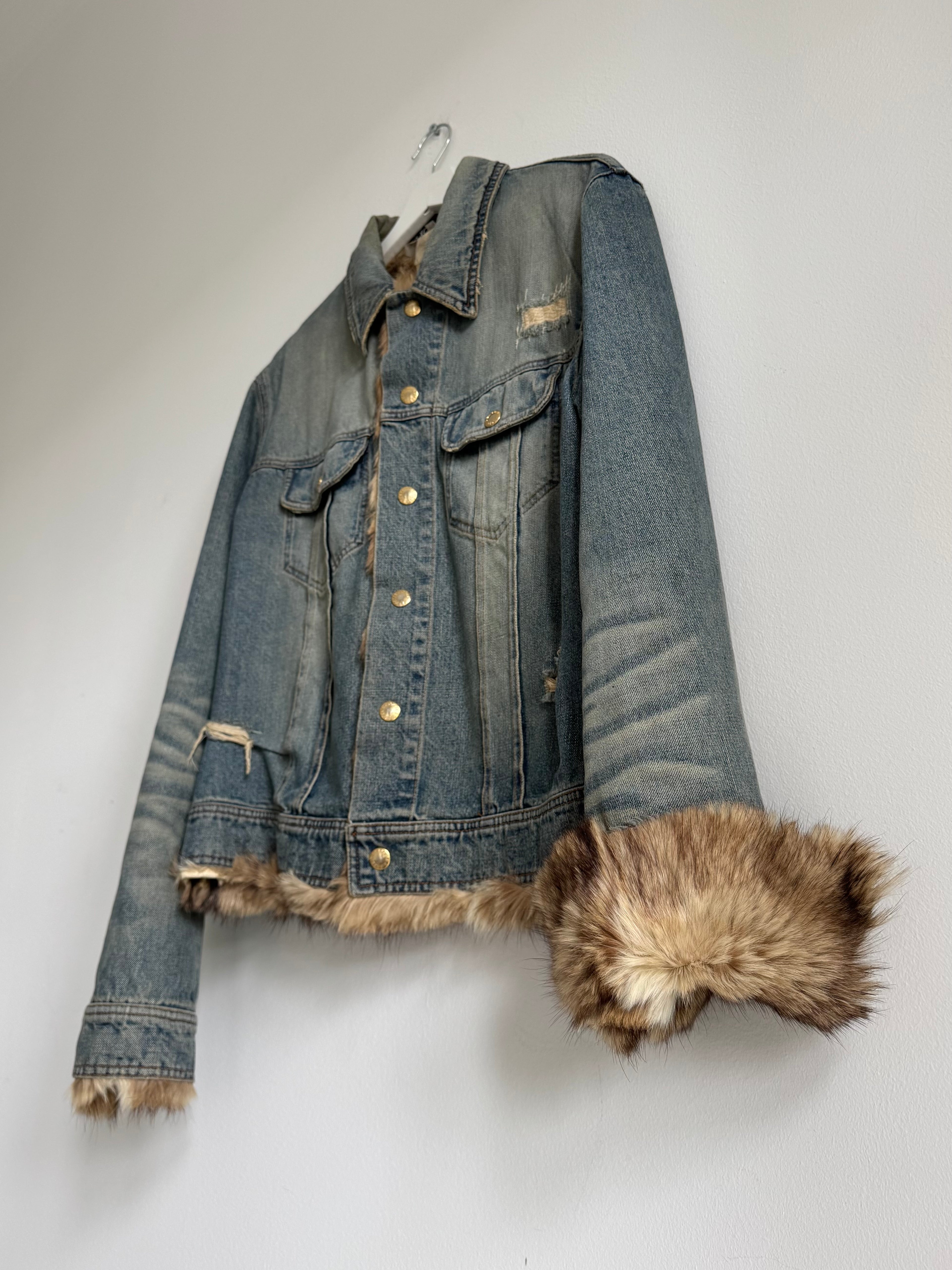DOLCE GABBANA FUR JEANS JACKET