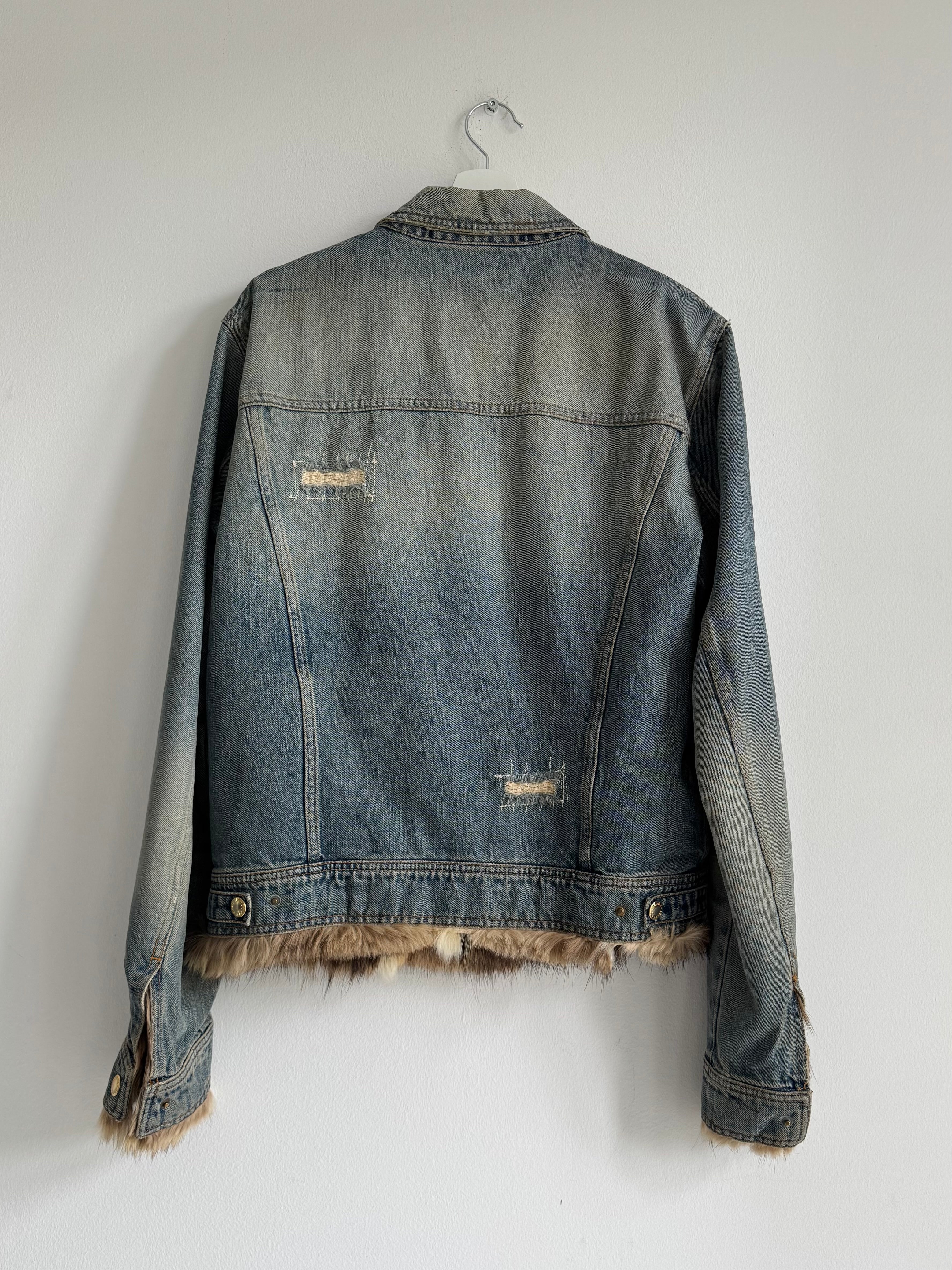 DOLCE GABBANA FUR JEANS JACKET
