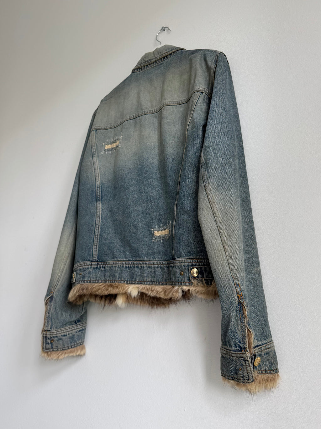 DOLCE GABBANA FUR JEANS JACKET