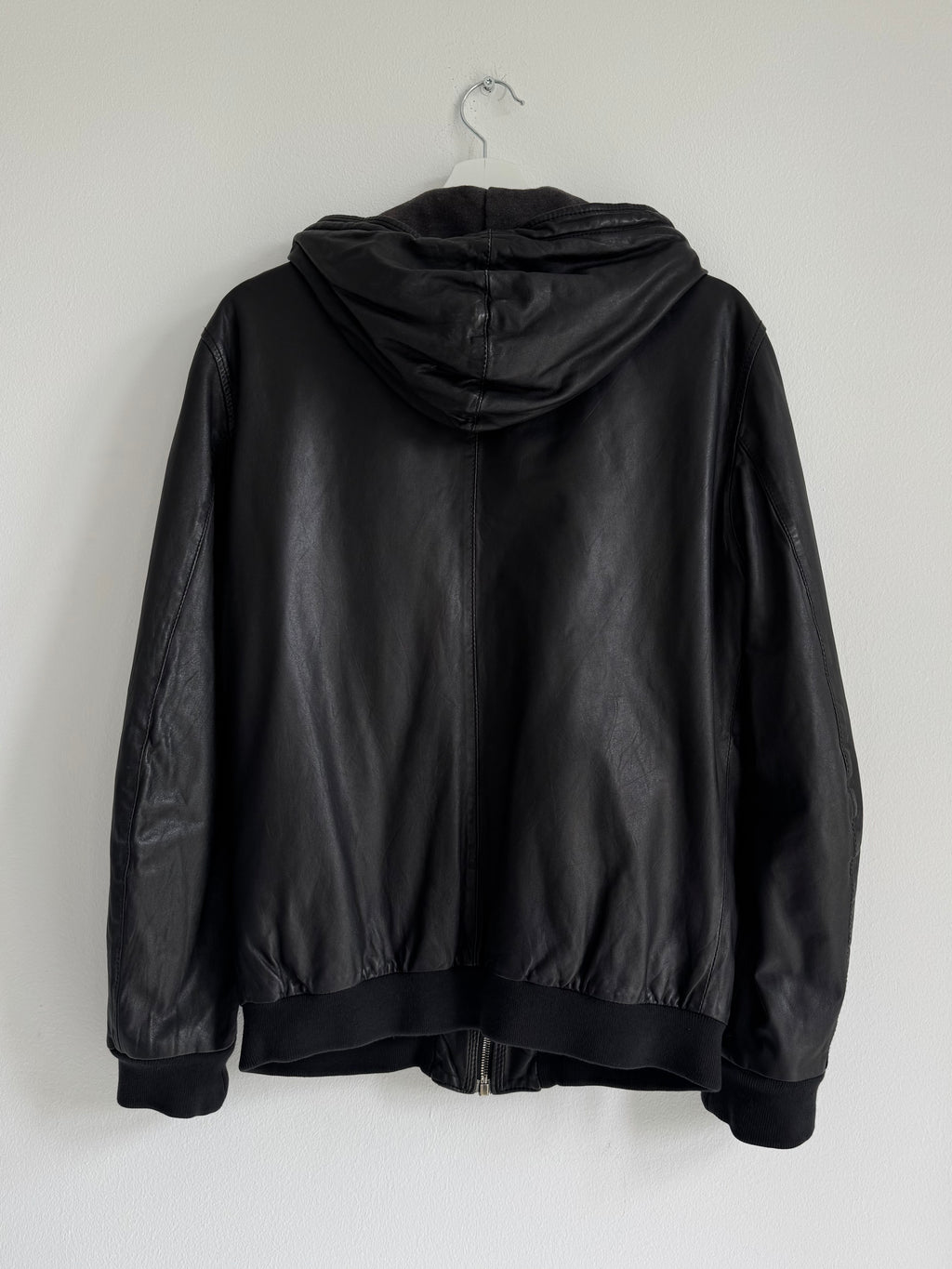 DOLCE GABBANA LAMBSKIN ZIP HOODIE