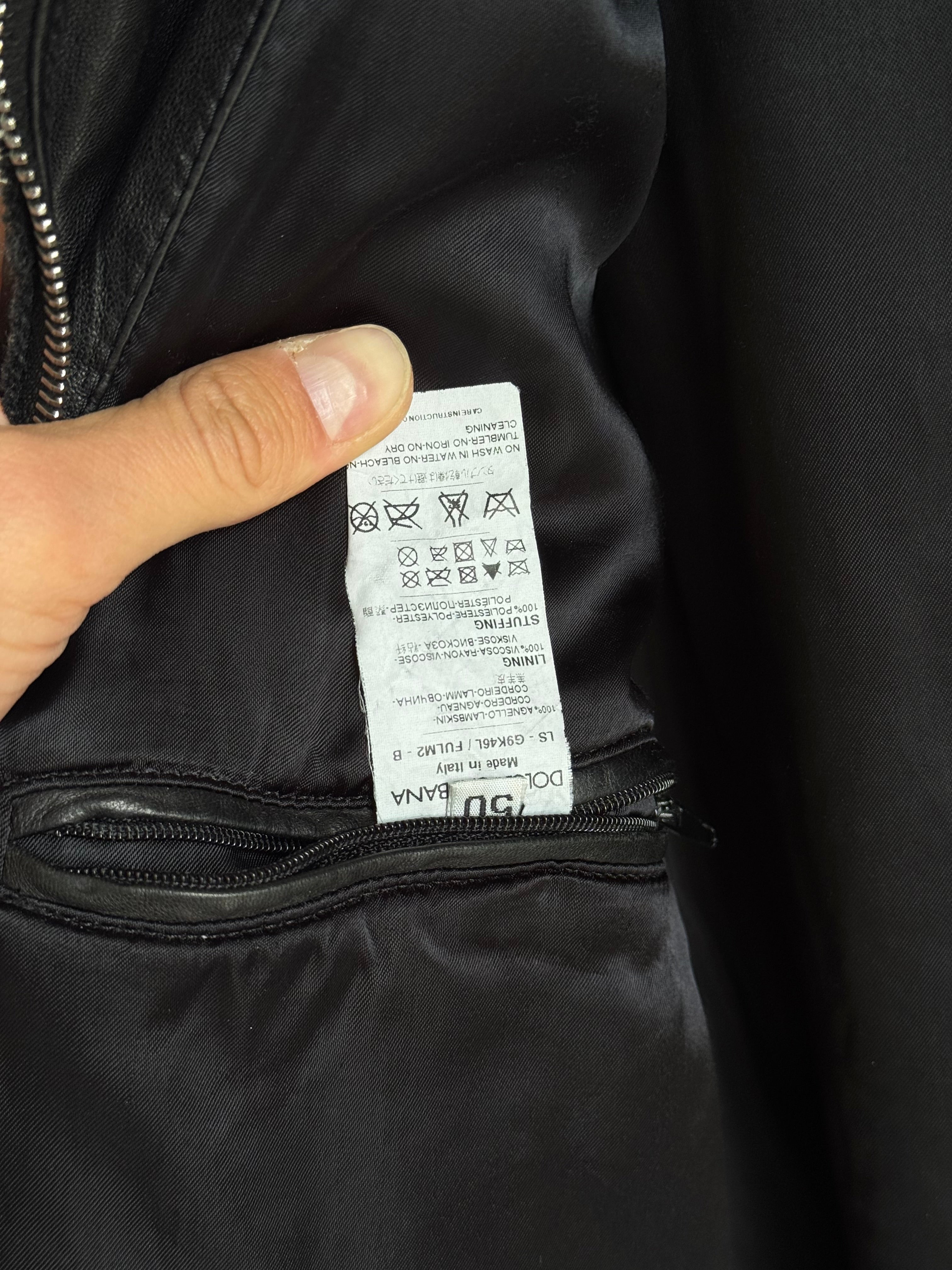 DOLCE GABBANA LAMBSKIN ZIP HOODIE