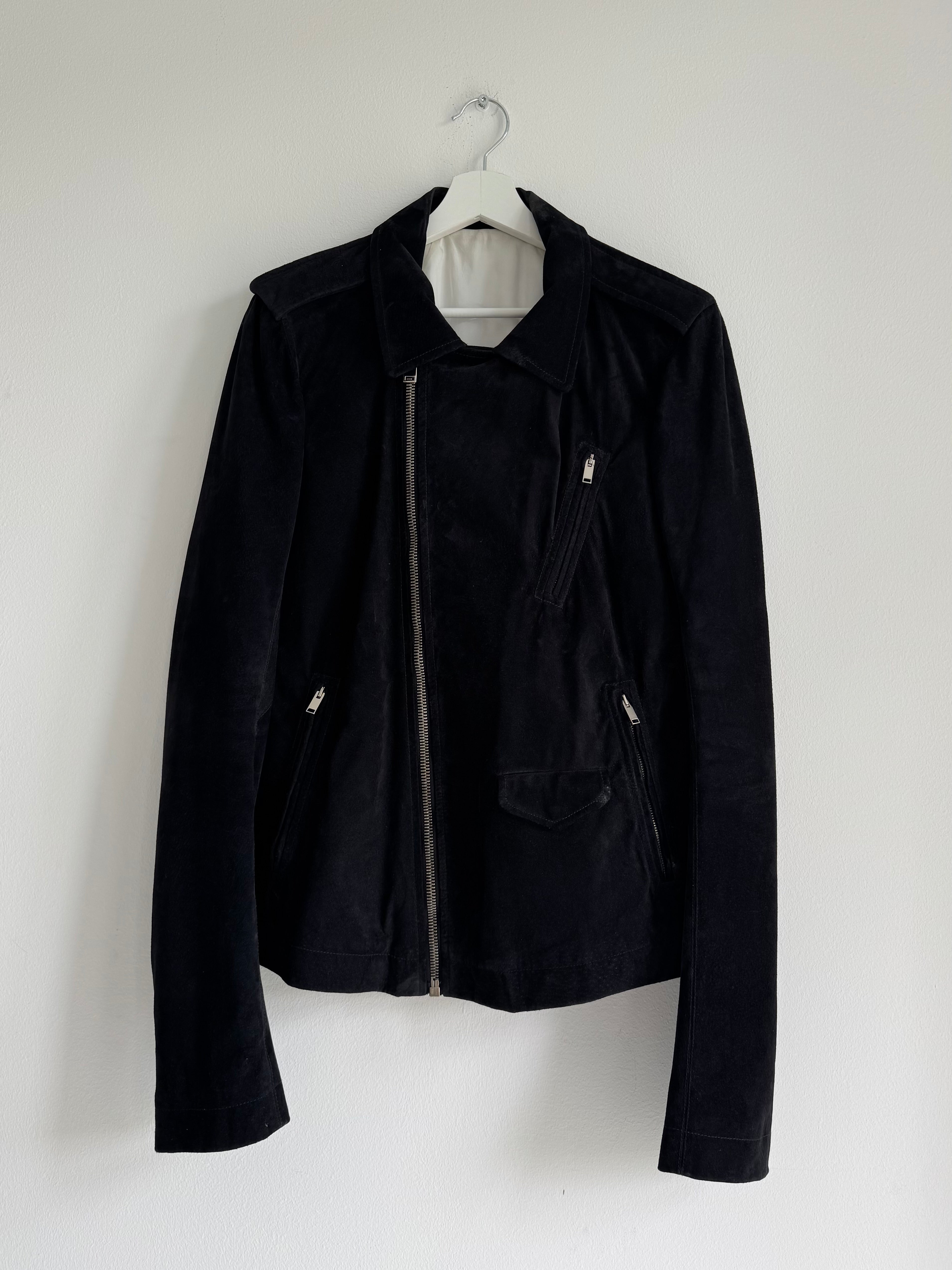 RICK OWENS SUEDE BIKER JACKET