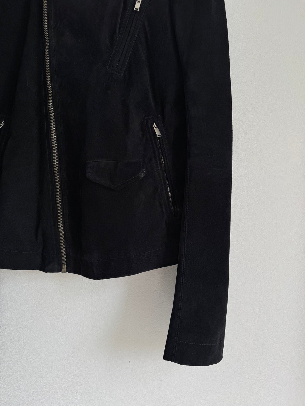 RICK OWENS SUEDE BIKER JACKET