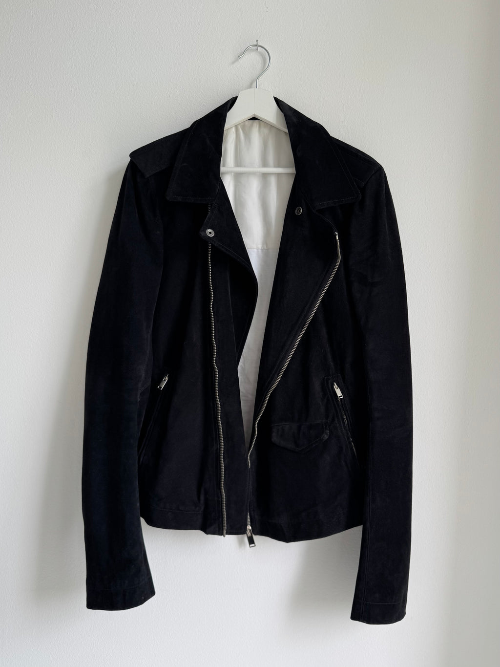 RICK OWENS SUEDE BIKER JACKET