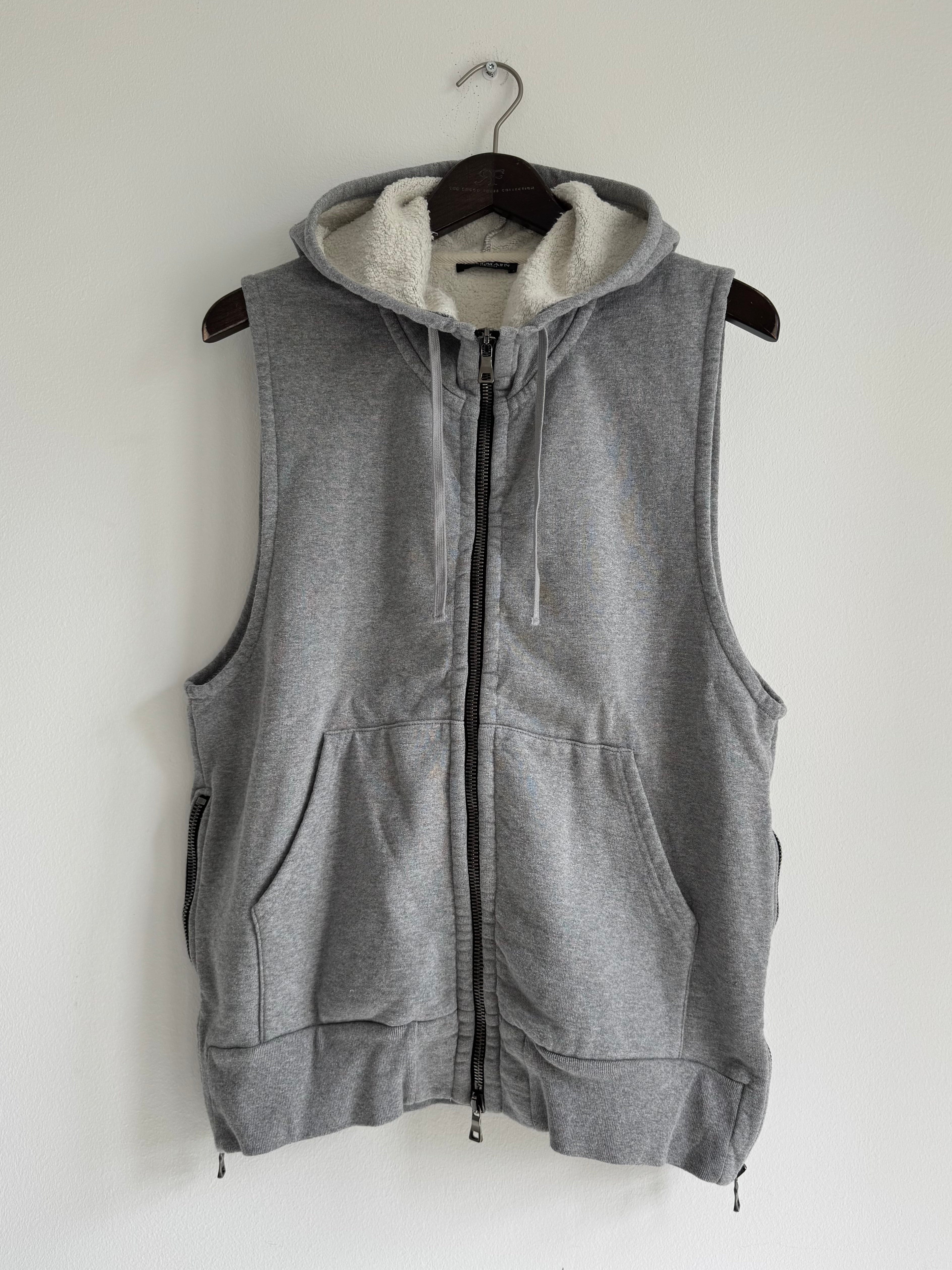 BALMAIN SLEEVELESS ZIP HOODIE VEST