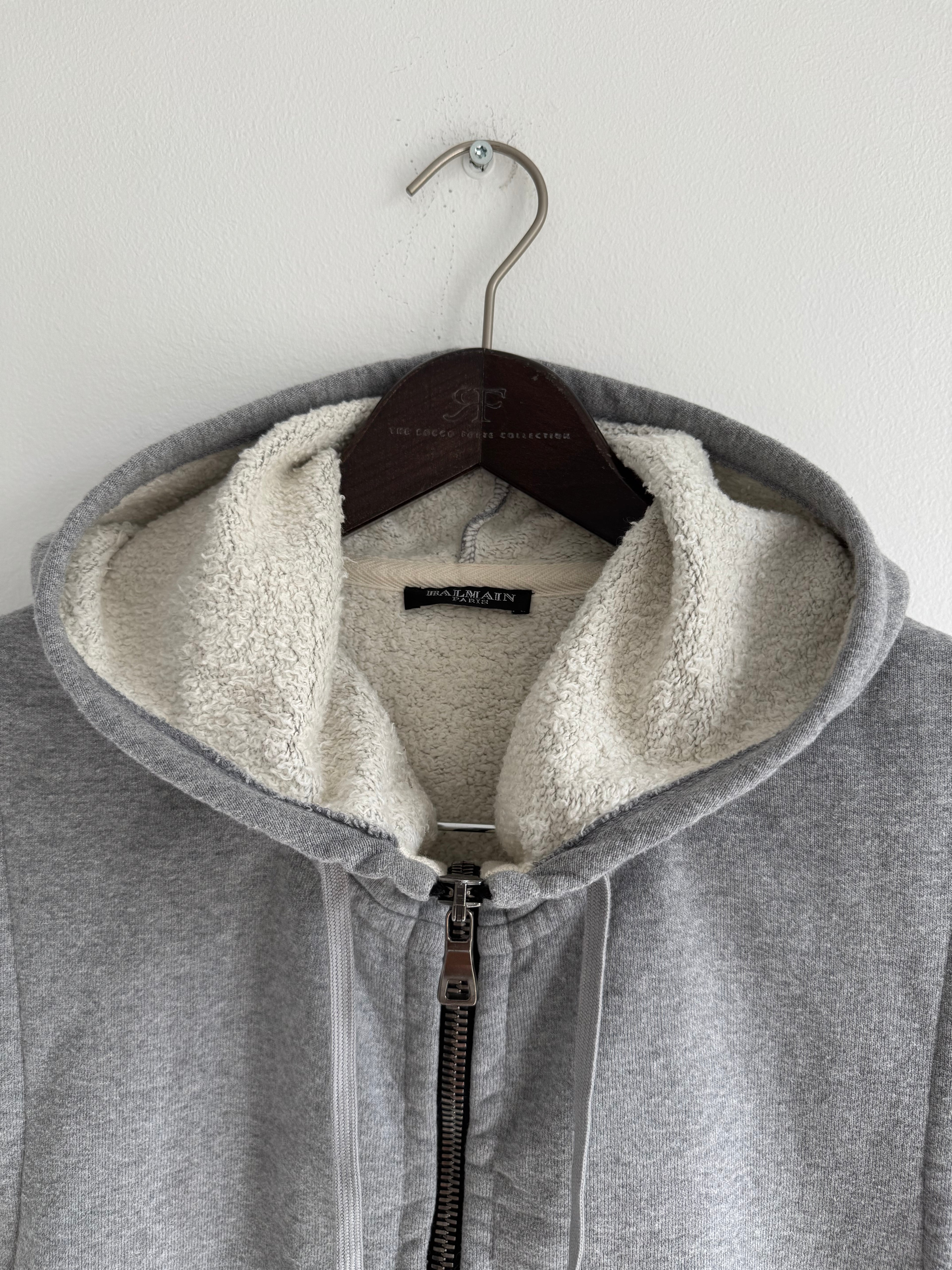 BALMAIN SLEEVELESS ZIP HOODIE VEST