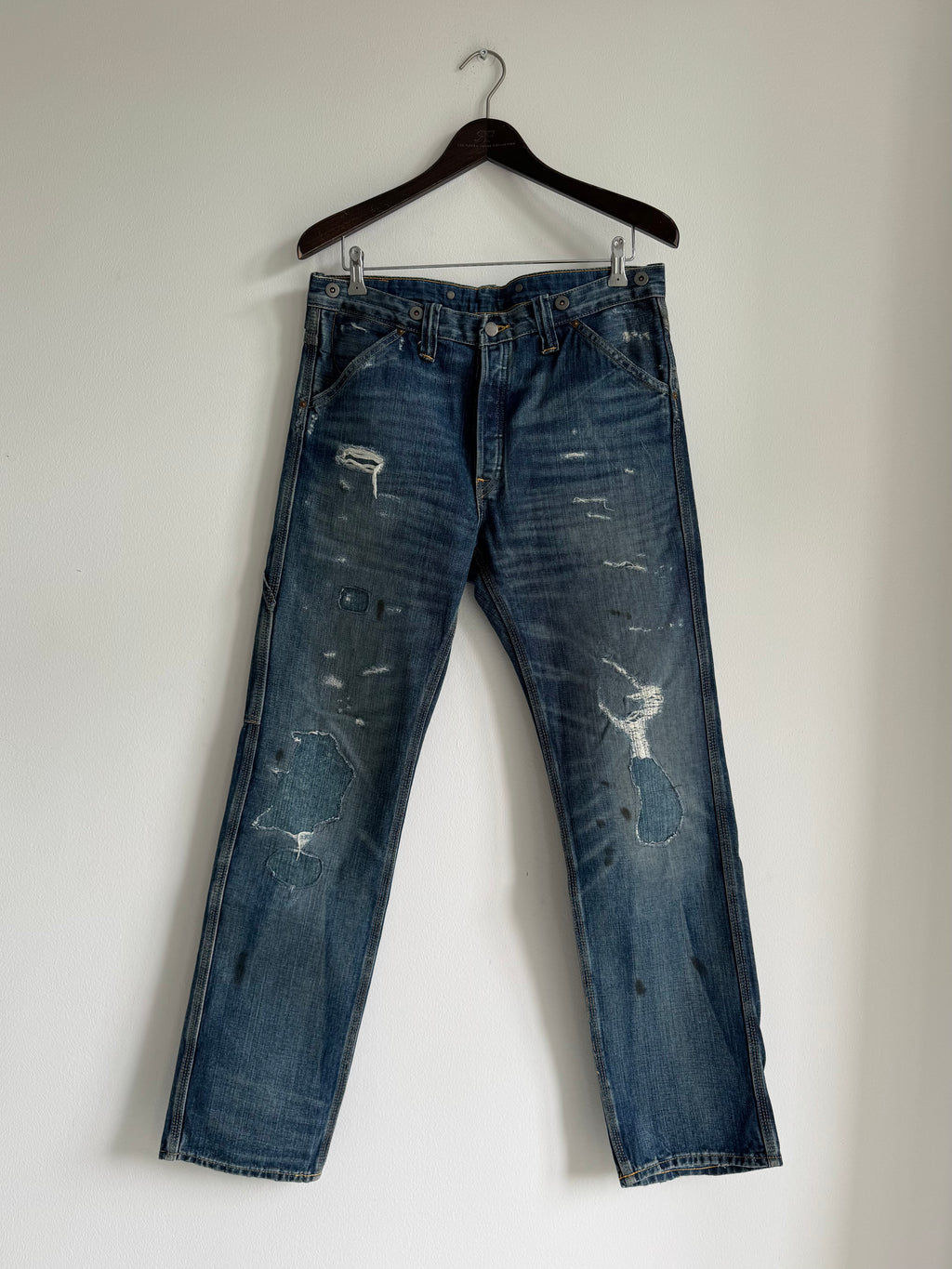 RALPH LAUREN RRL DISTRESSED SELVEDGE DENIM