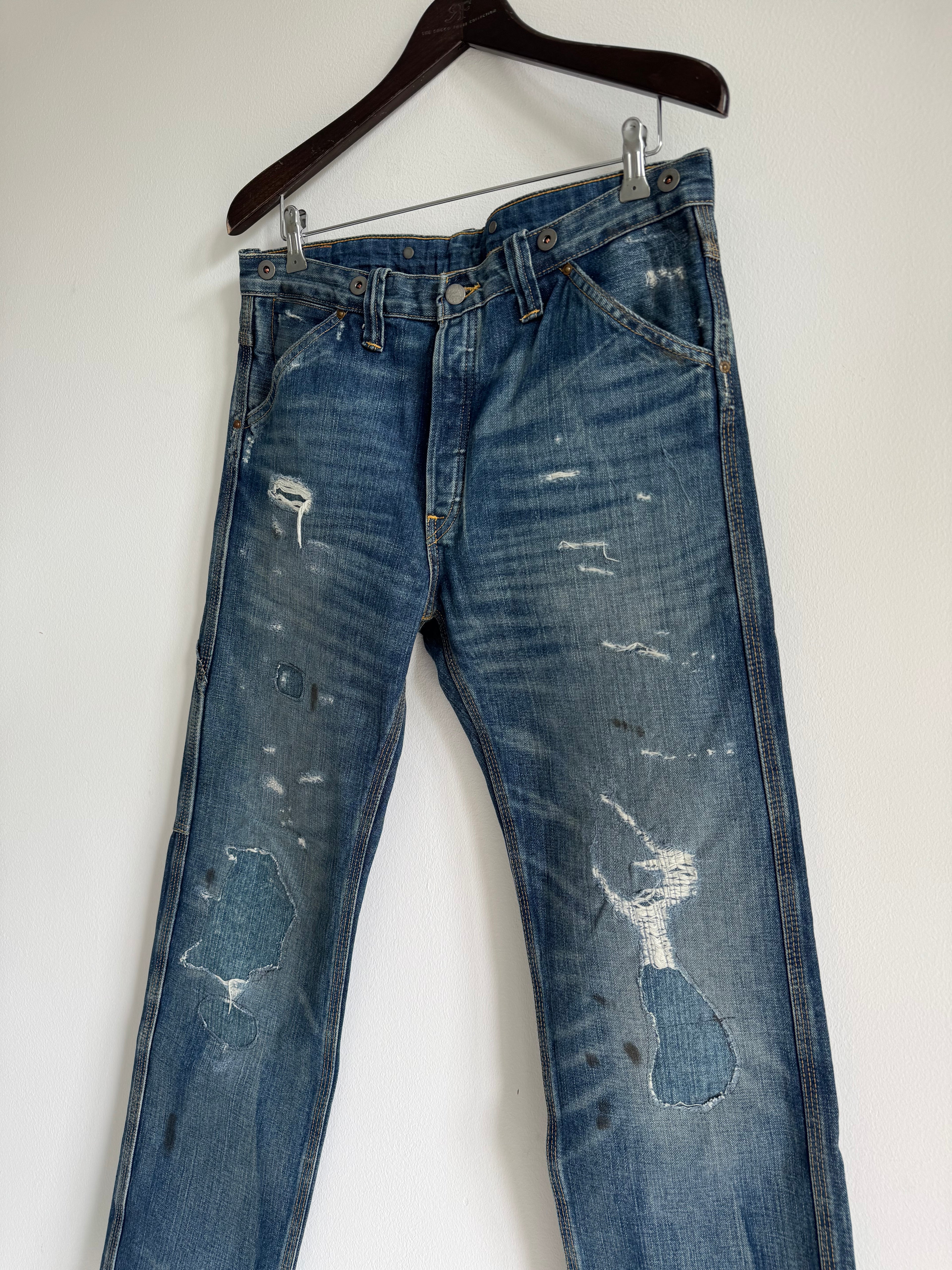RALPH LAUREN RRL DISTRESSED SELVEDGE DENIM