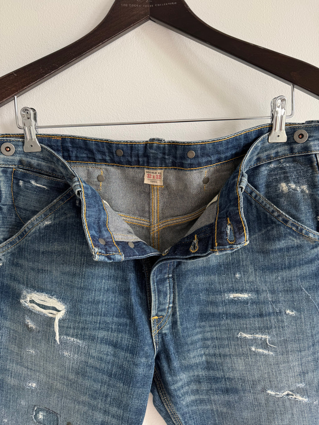RALPH LAUREN RRL DISTRESSED SELVEDGE DENIM