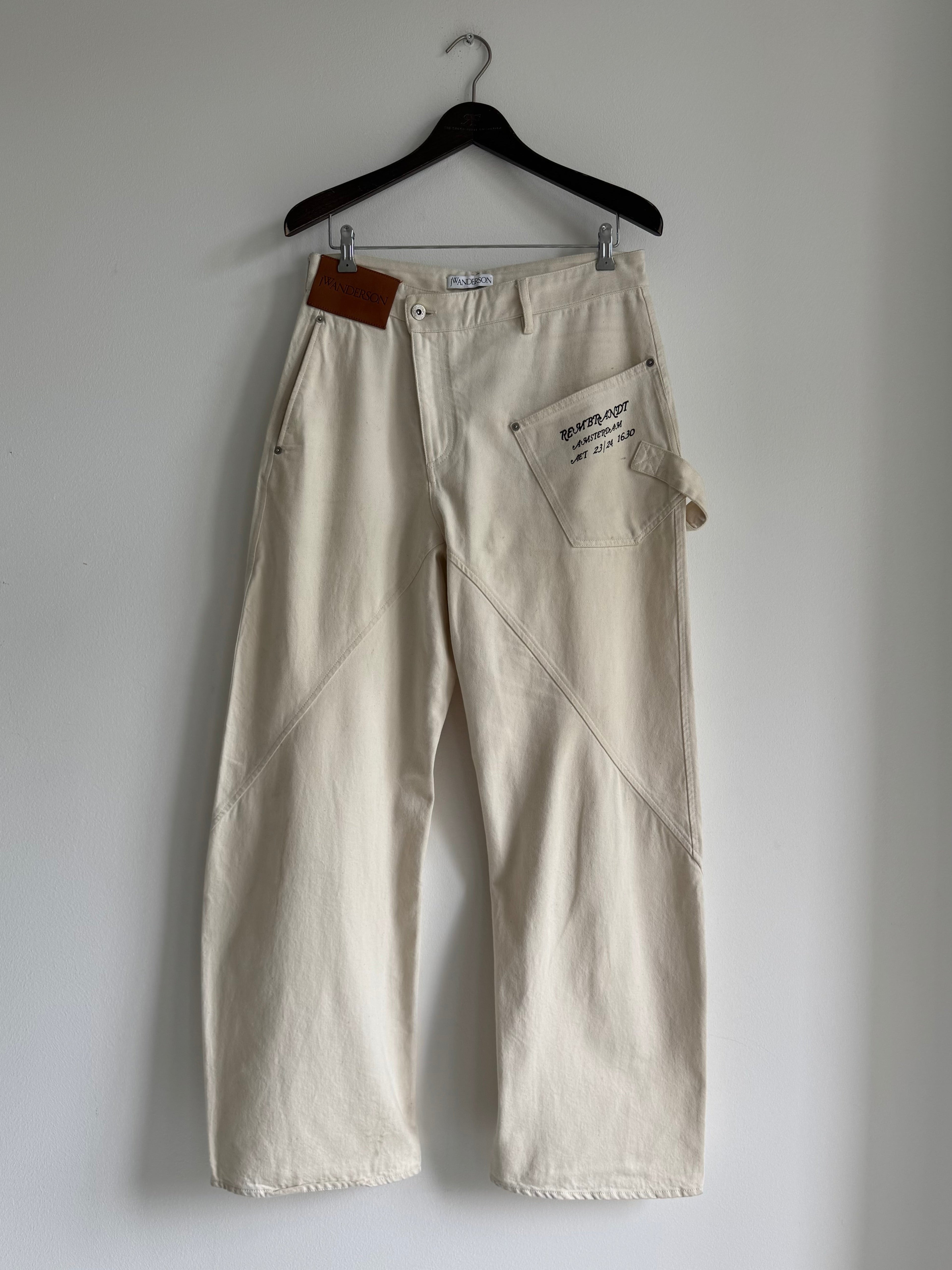 JW ANDERSON REMBRANDT TWISTED WORKWEAR JEANS