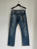 DOLCE & GABBANA SS2006 EYELET DISTRESSED JEANS