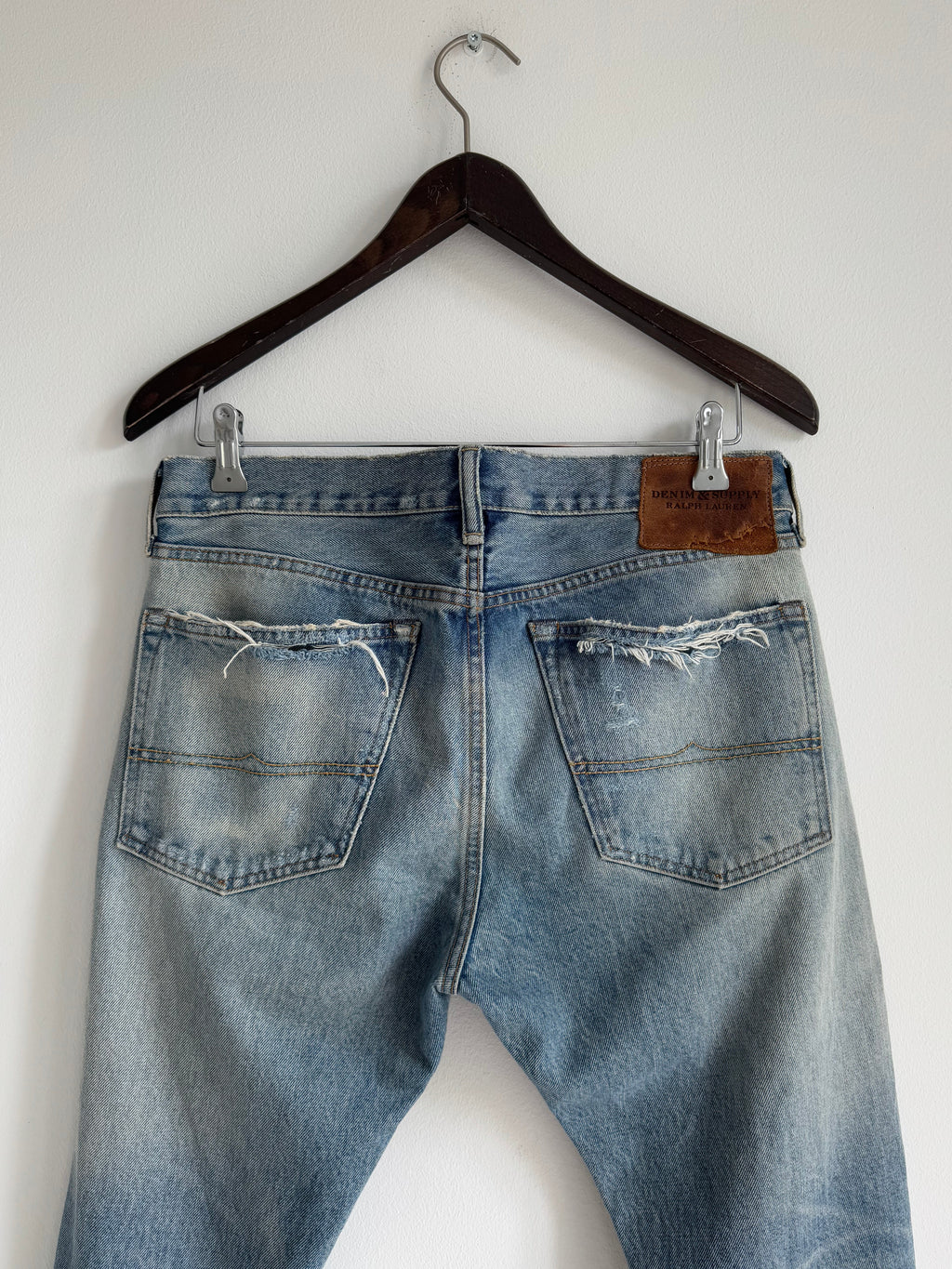 DENIM & SUPPLY RL DISTRESSED JEANS